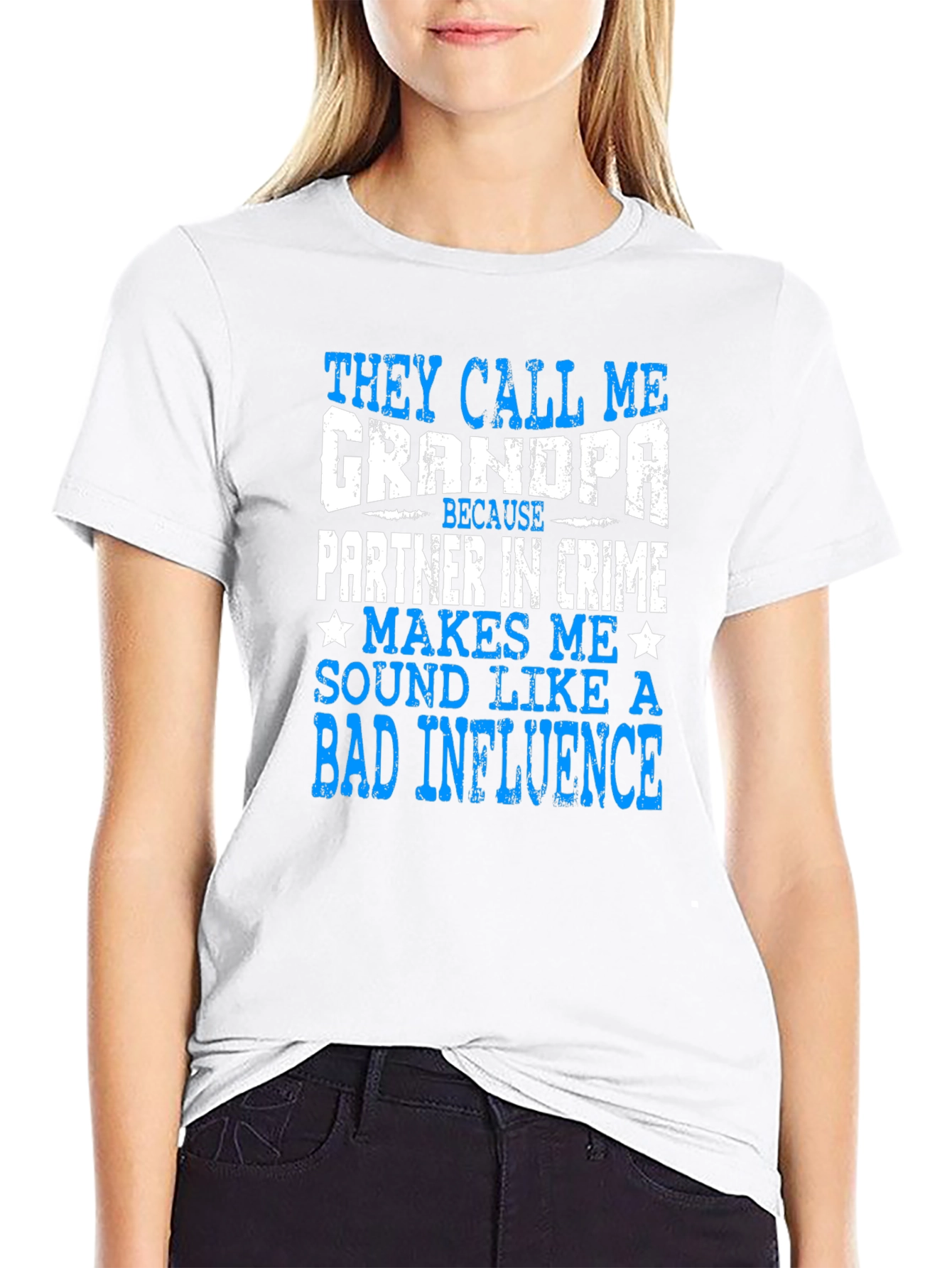 Black Funny Grandpa T-Shirt - Bad Influence view 9