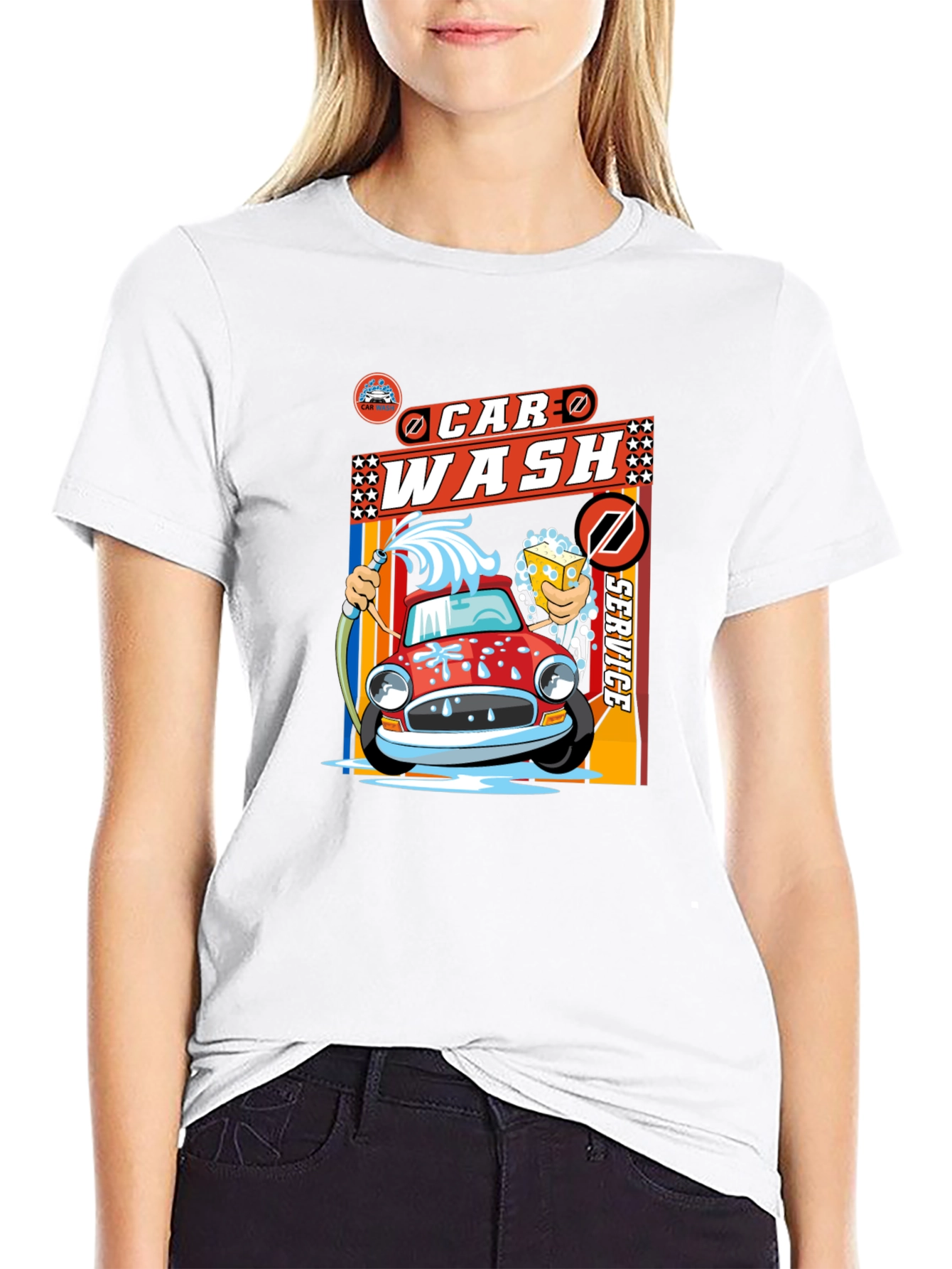 Black Car Wash Service Graphic Tee - Soft Cotton Blend view 9