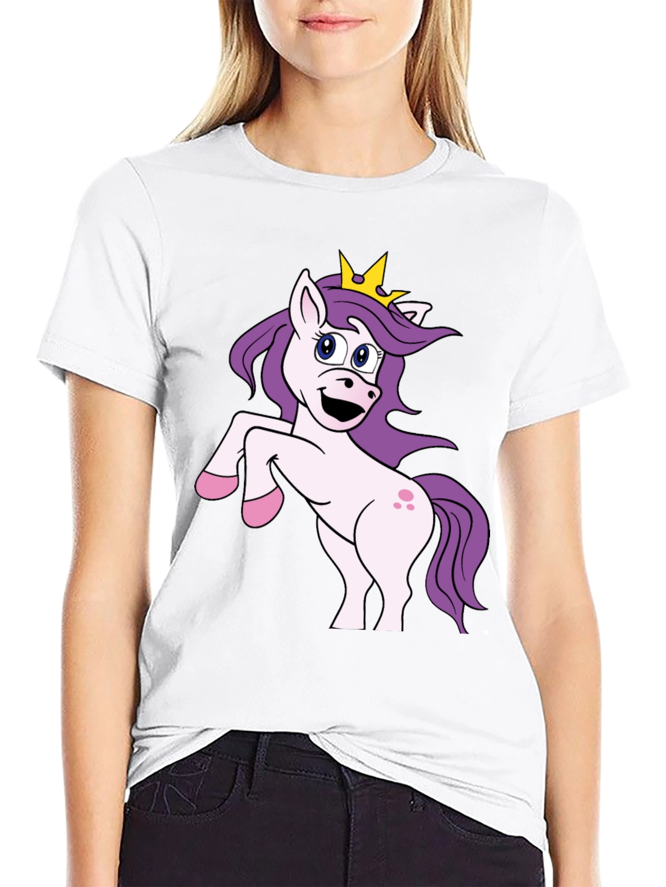 Black Unicorn Crown T-Shirt - Graphic Tee view 9