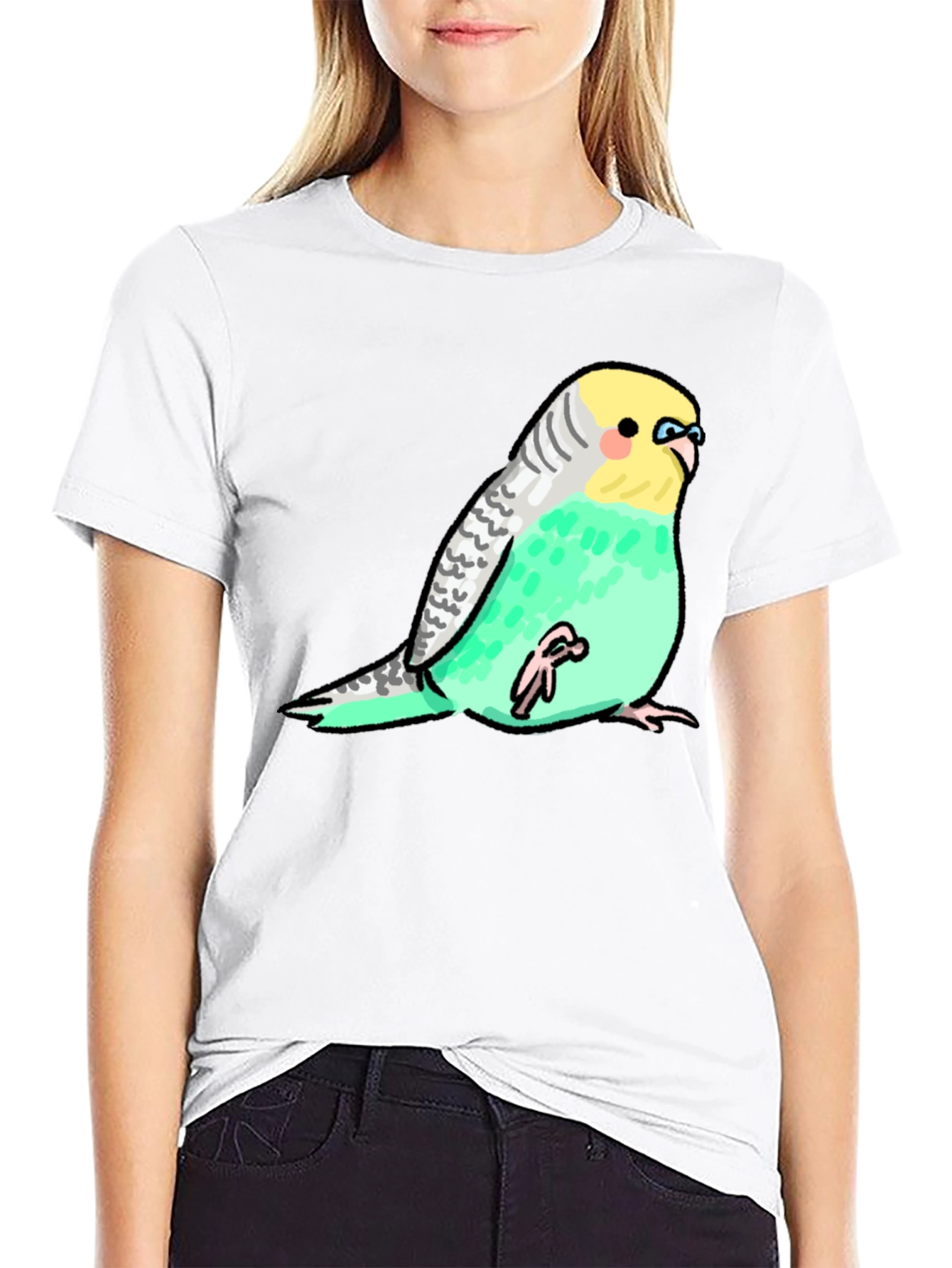 Black Budgie Bird Graphic Tee - Unique Unisex Design view 9