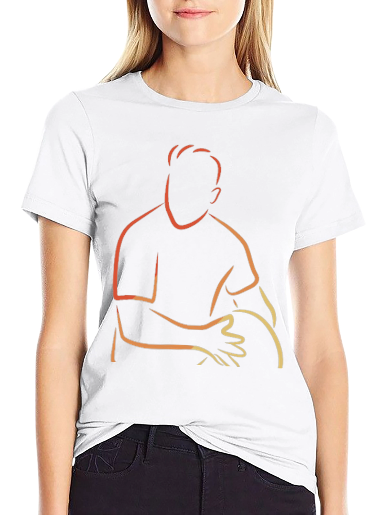 Black Minimalist Drummer Graphic Tee - Modern Line Art view 9
