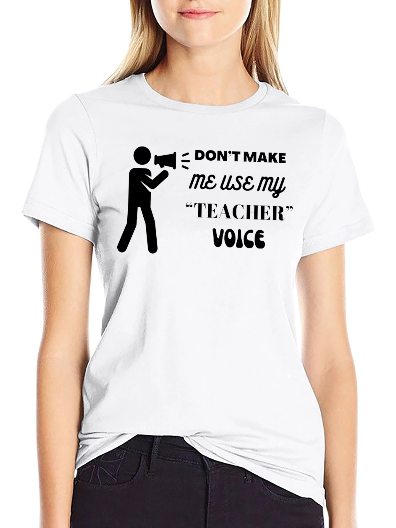 Black Teacher Voice Graphic Tee - Funny Teacher Shirt view 9