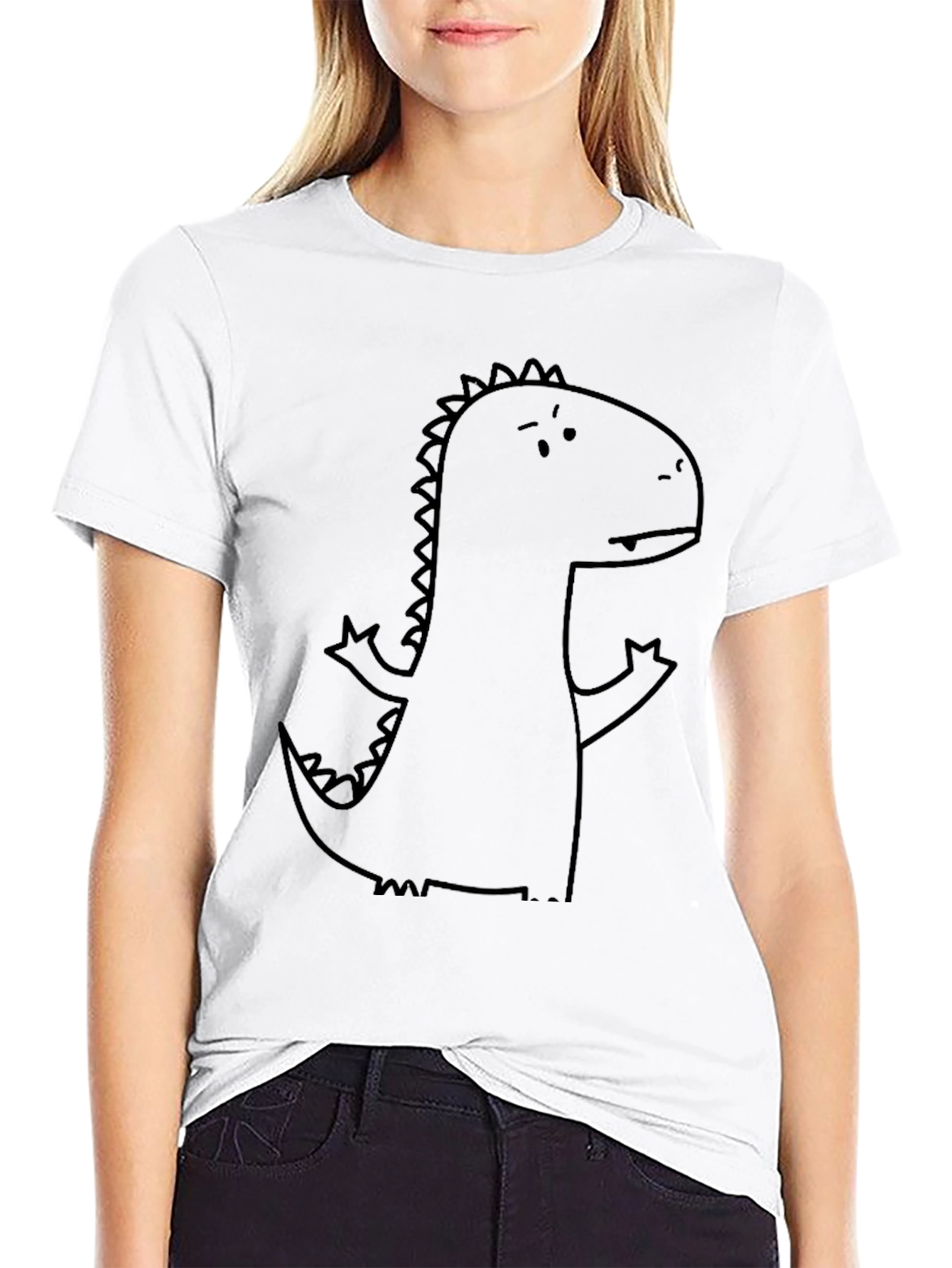 Black Dinosaur Graphic Black T-Shirt view 9