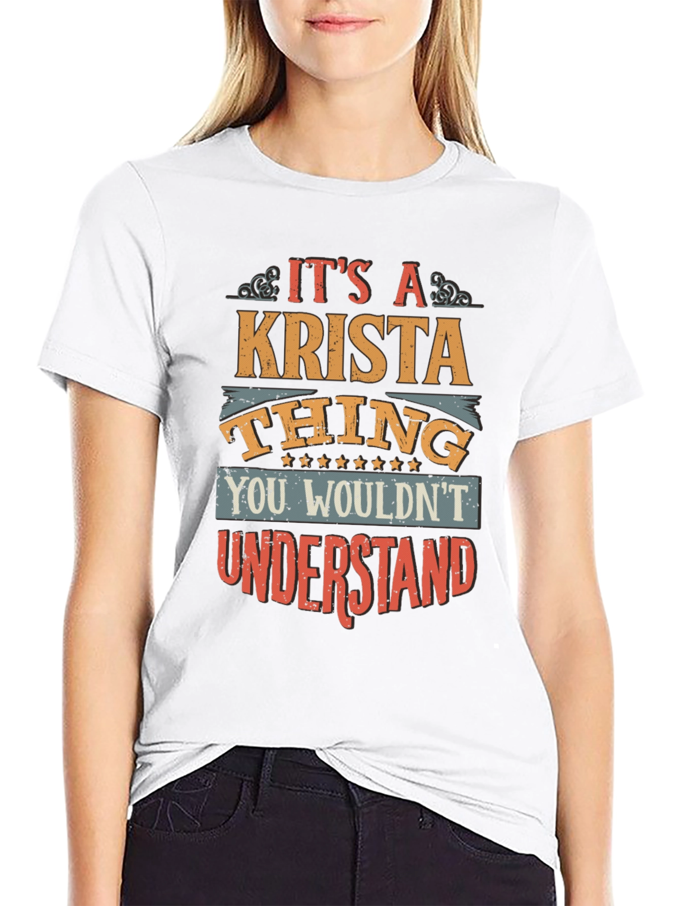Black It's A Krista Thing T-Shirt view 9
