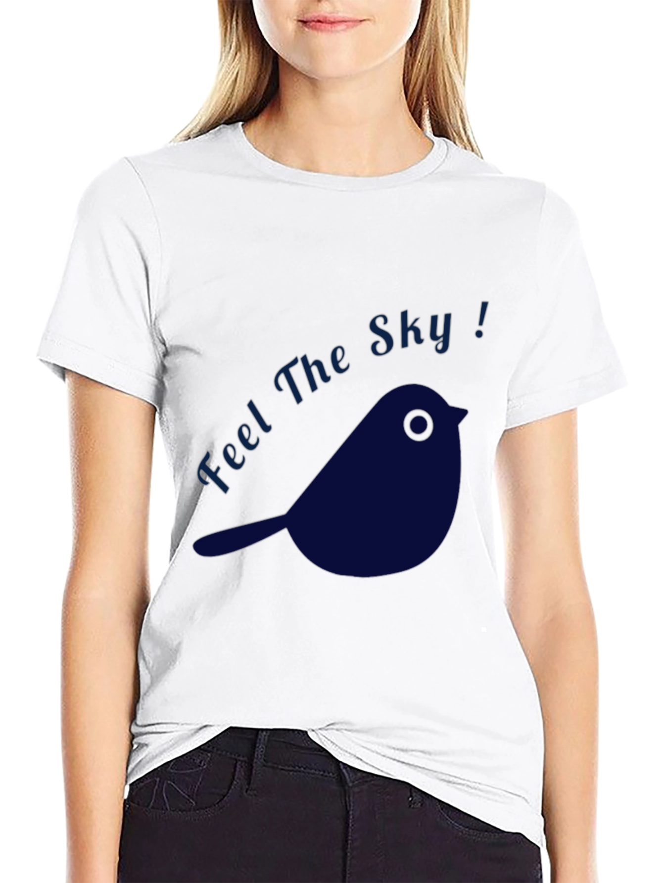 Black Feel The Sky! Graphic Tee view 9