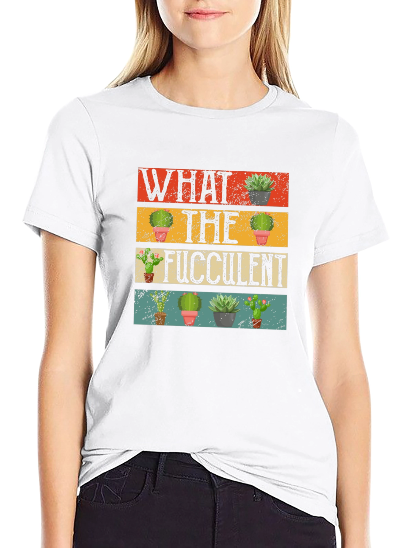 Black What the Fucculent Graphic Tee view 9