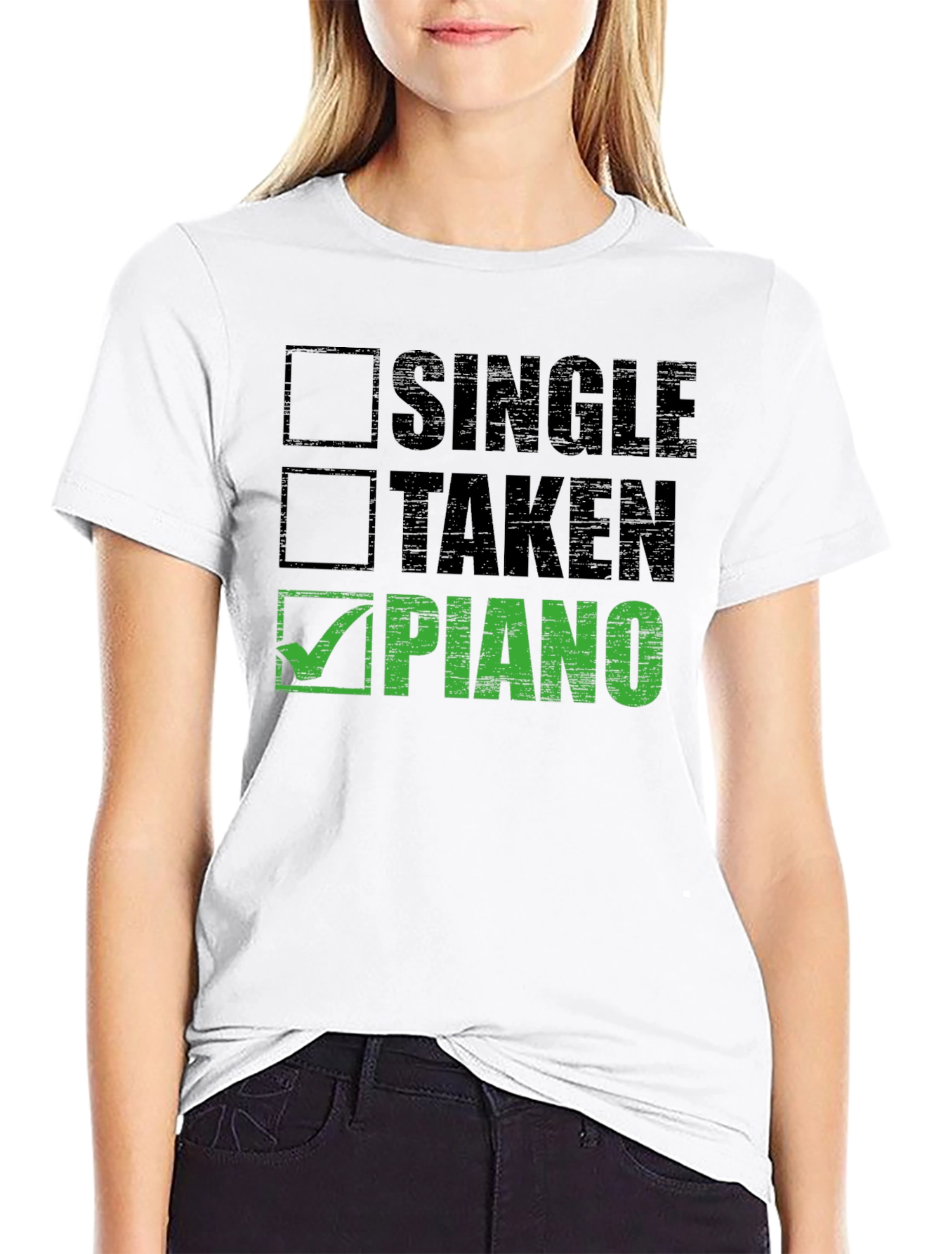 Black Single Taken Piano T-Shirt Musician view 9