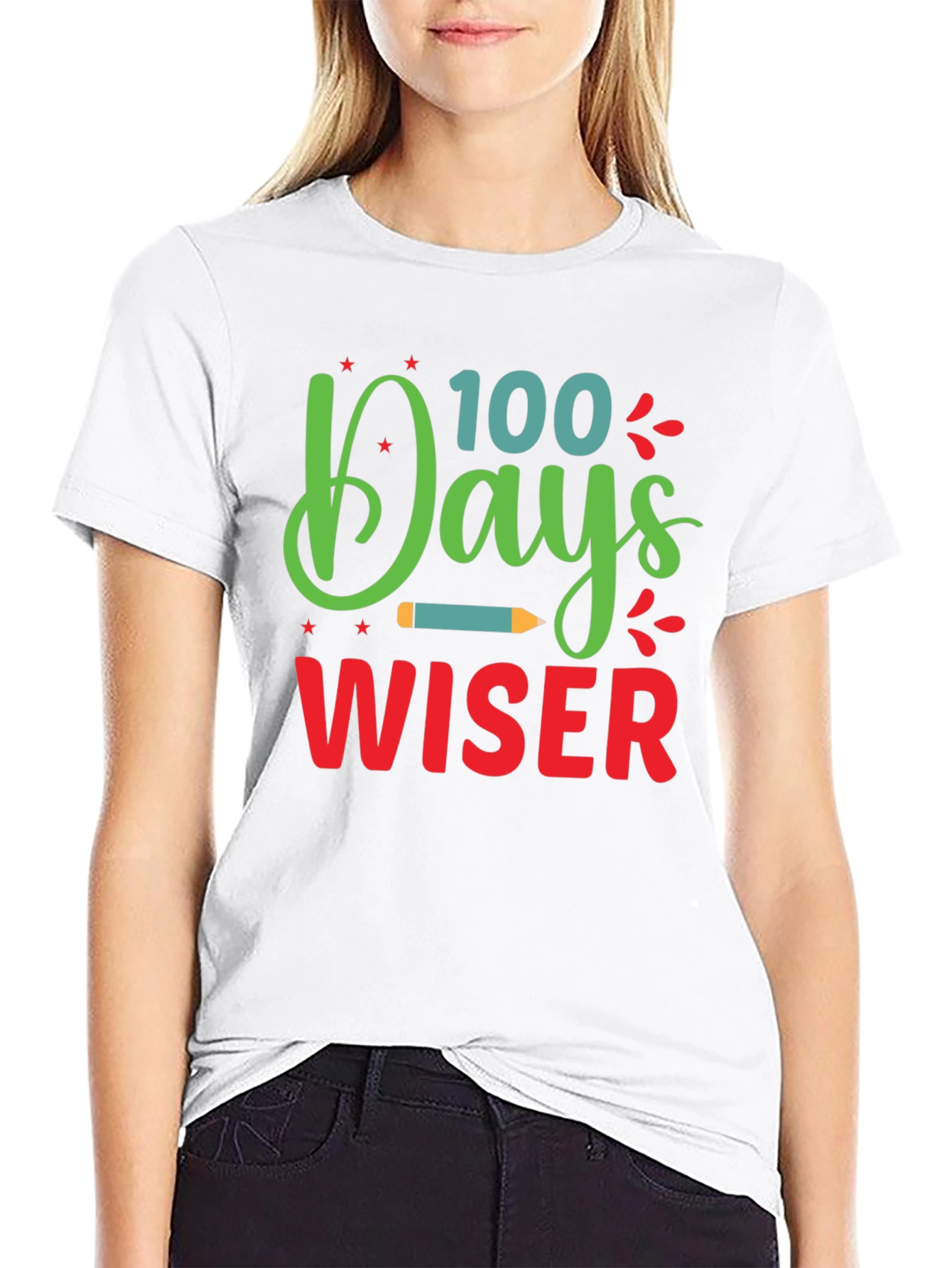100 Days Wiser T-Shirt - Back to School Apparel - 9
