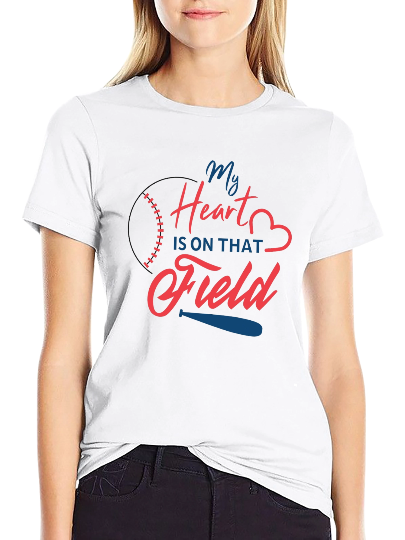 My Heart Is On That Field Baseball T-Shirt - 9