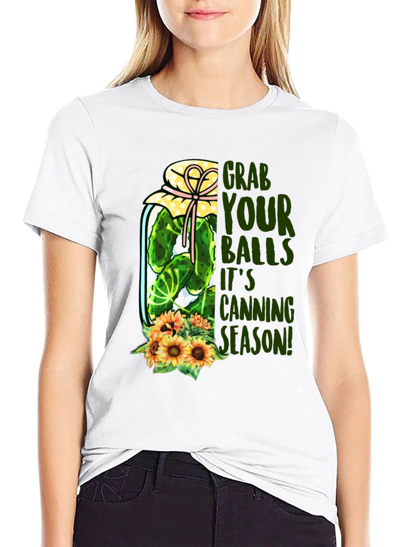 Black Grab Your Balls Canning Season Novelty T-Shirt view 9