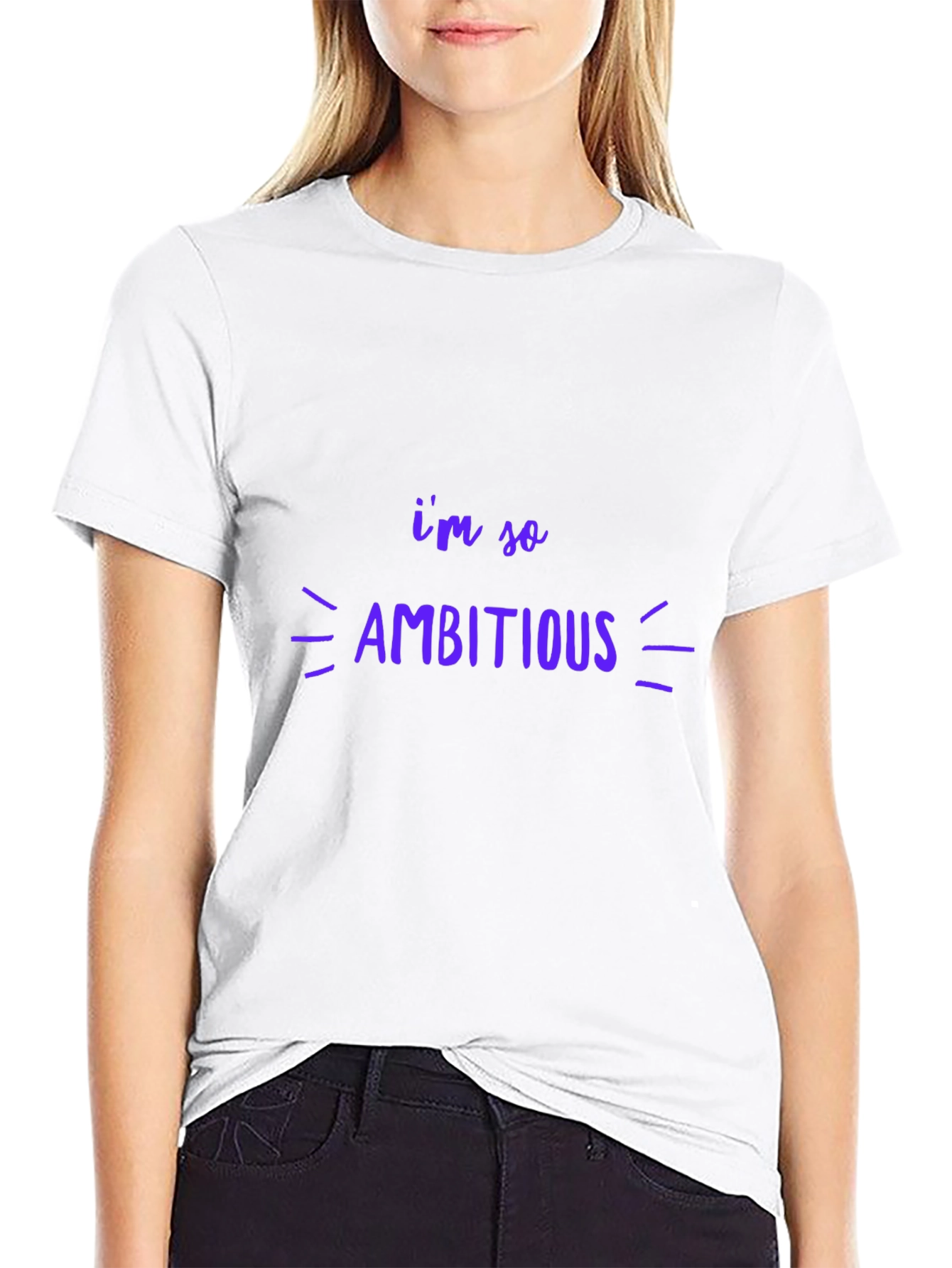 Black Ambitious Graphic Tee - Black Unisex T-Shirt view 9