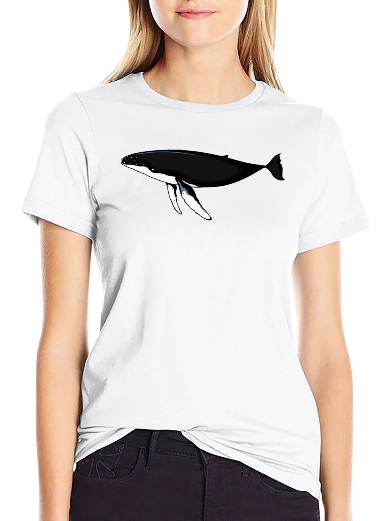 Black Whale Graphic Black T-Shirt | Coastal Style view 9