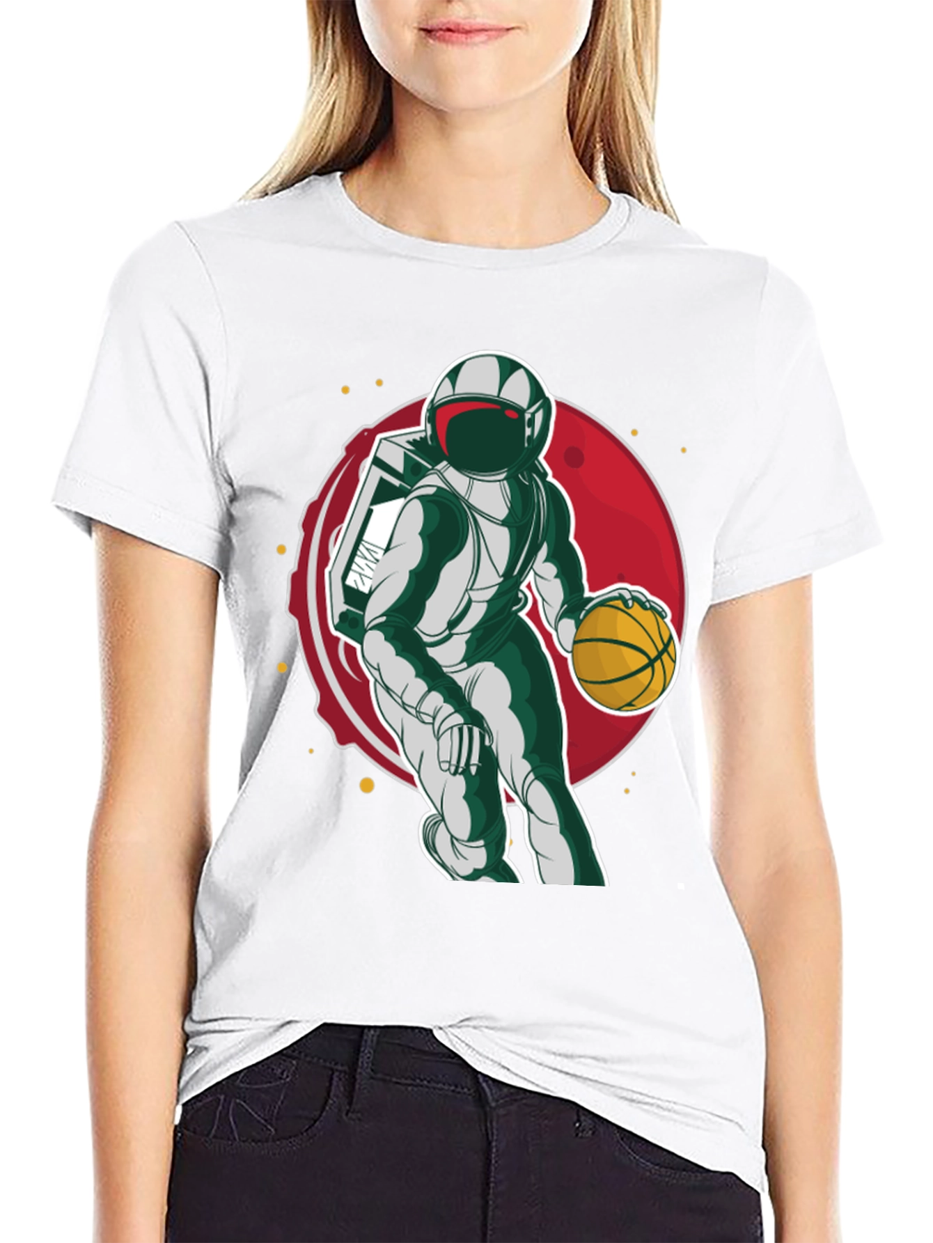 Black Astronaut Basketball T-Shirt view 9