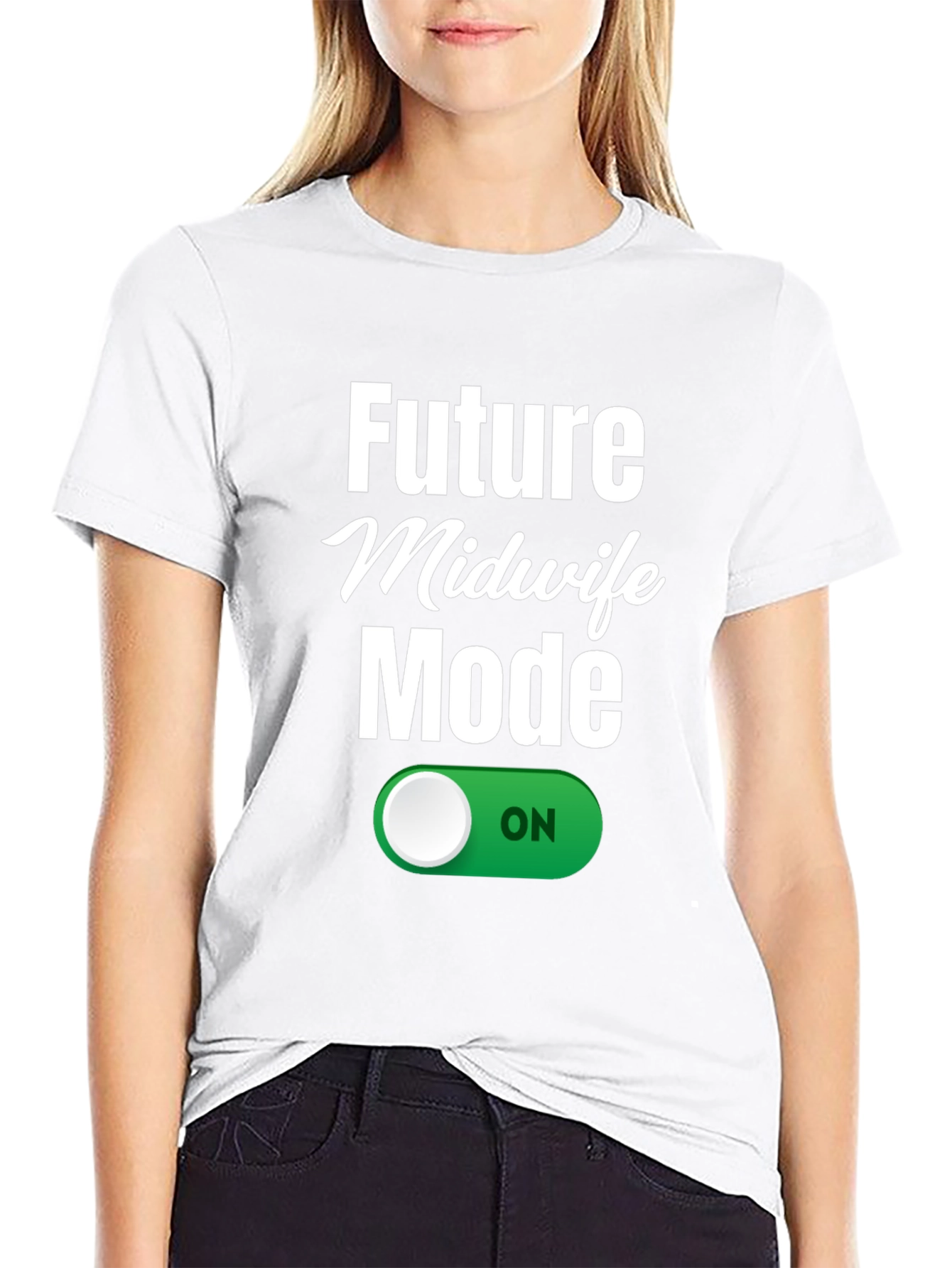 Black Future Midwife Mode On T-Shirt view 9