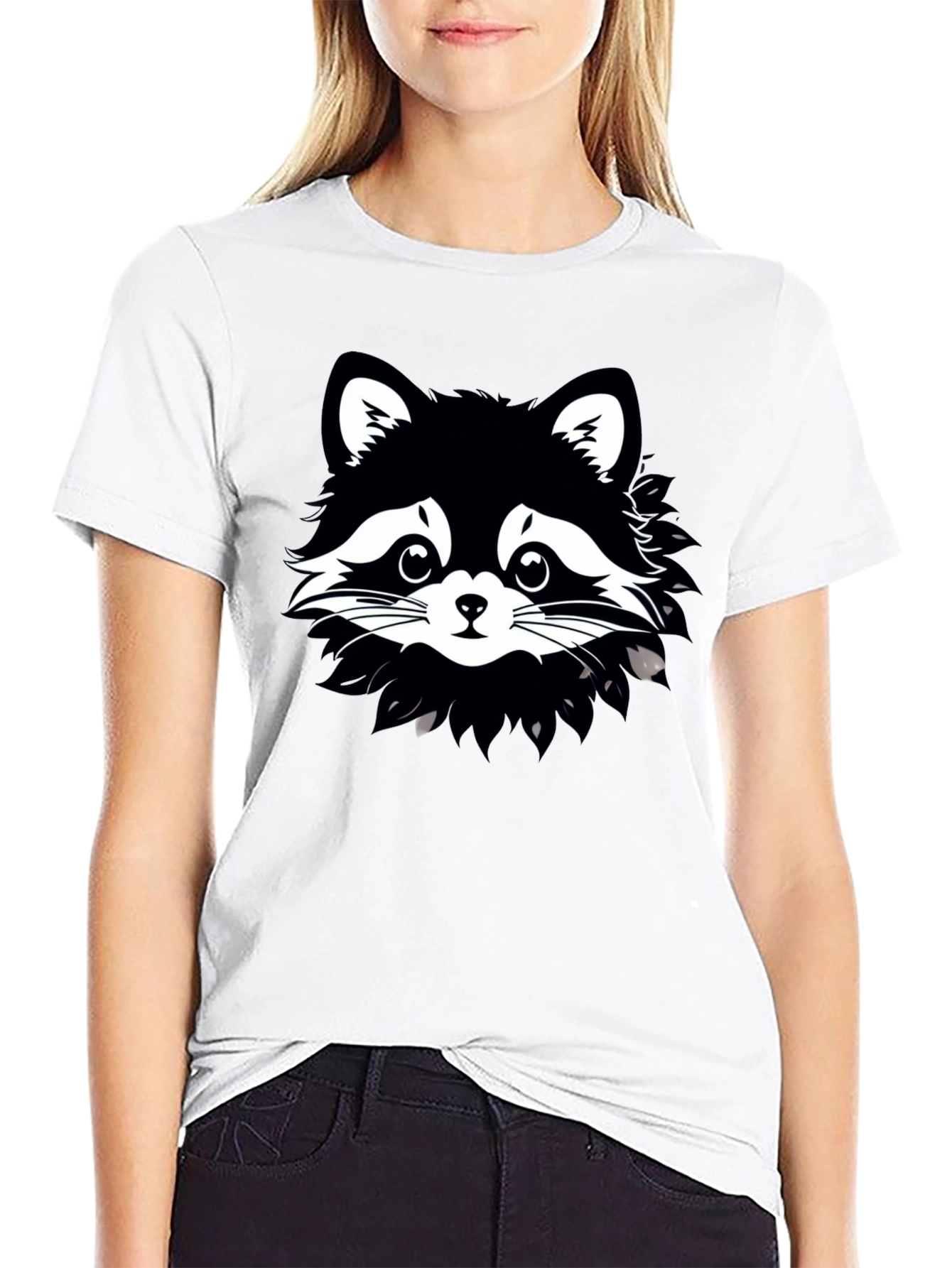 Black Raccoon Graphic Tee - Unisex Cotton T-Shirt view 9