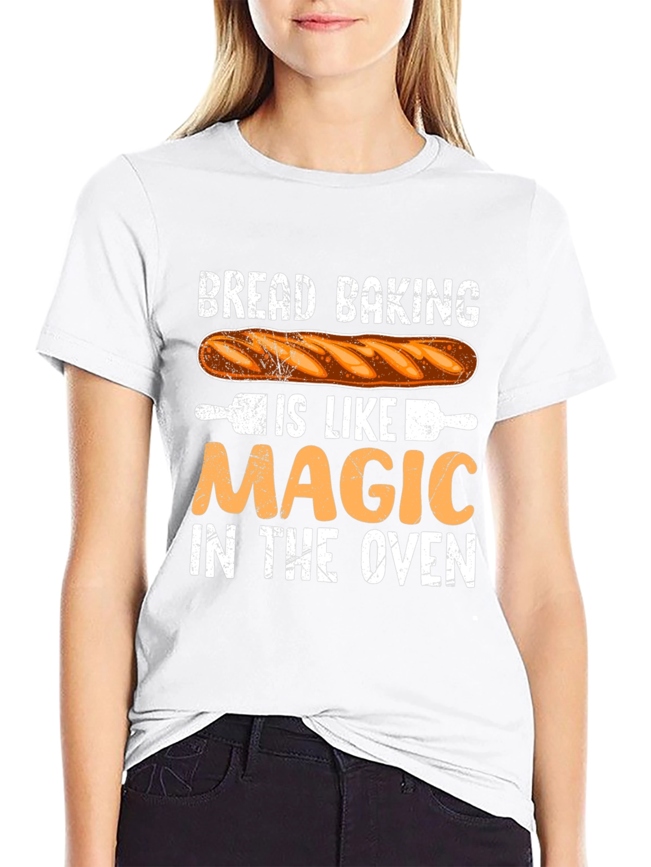 Black Bread Baking Magic T-Shirt view 9
