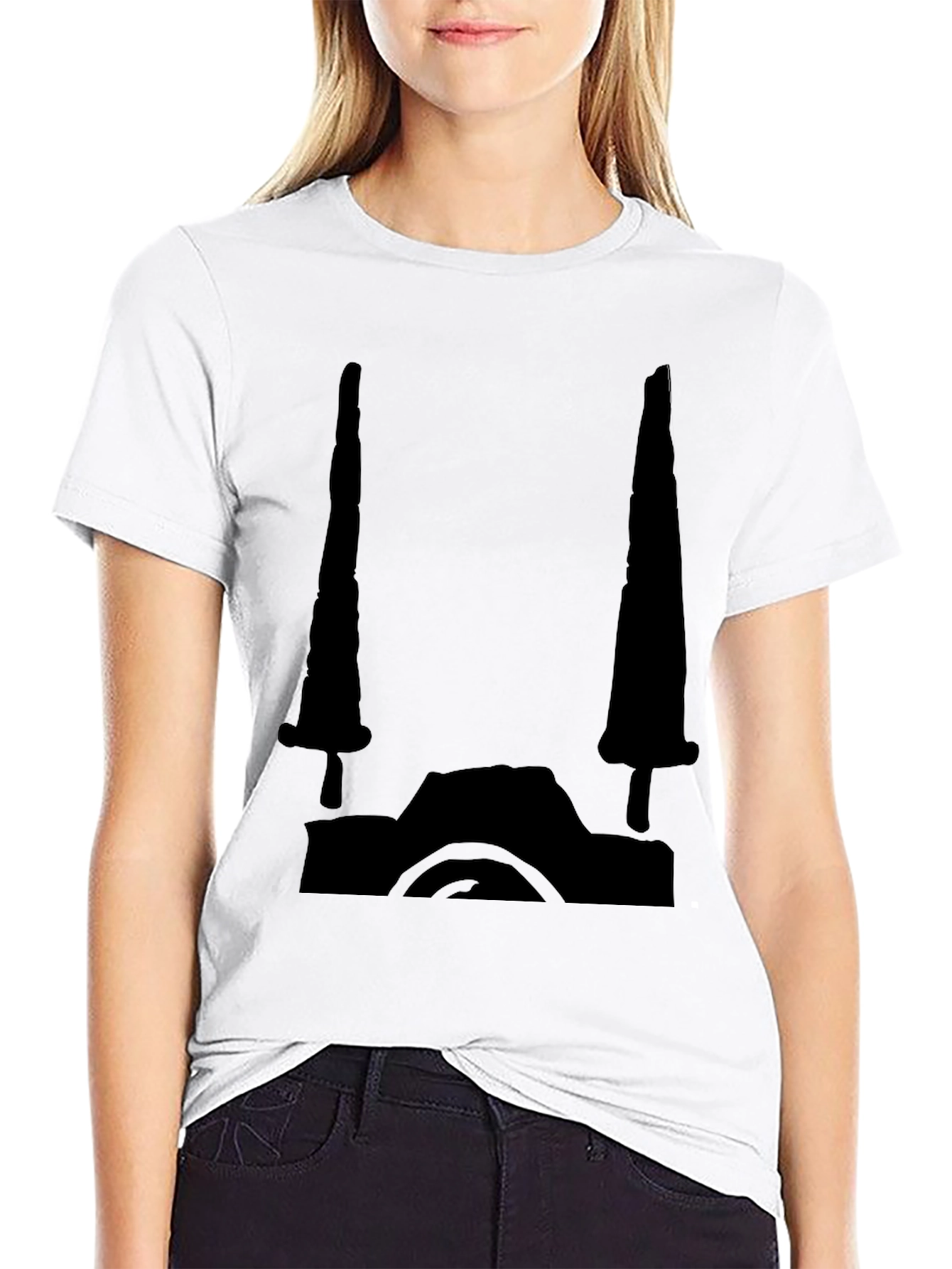 Black Black Graphic Tee - Camera Design view 9