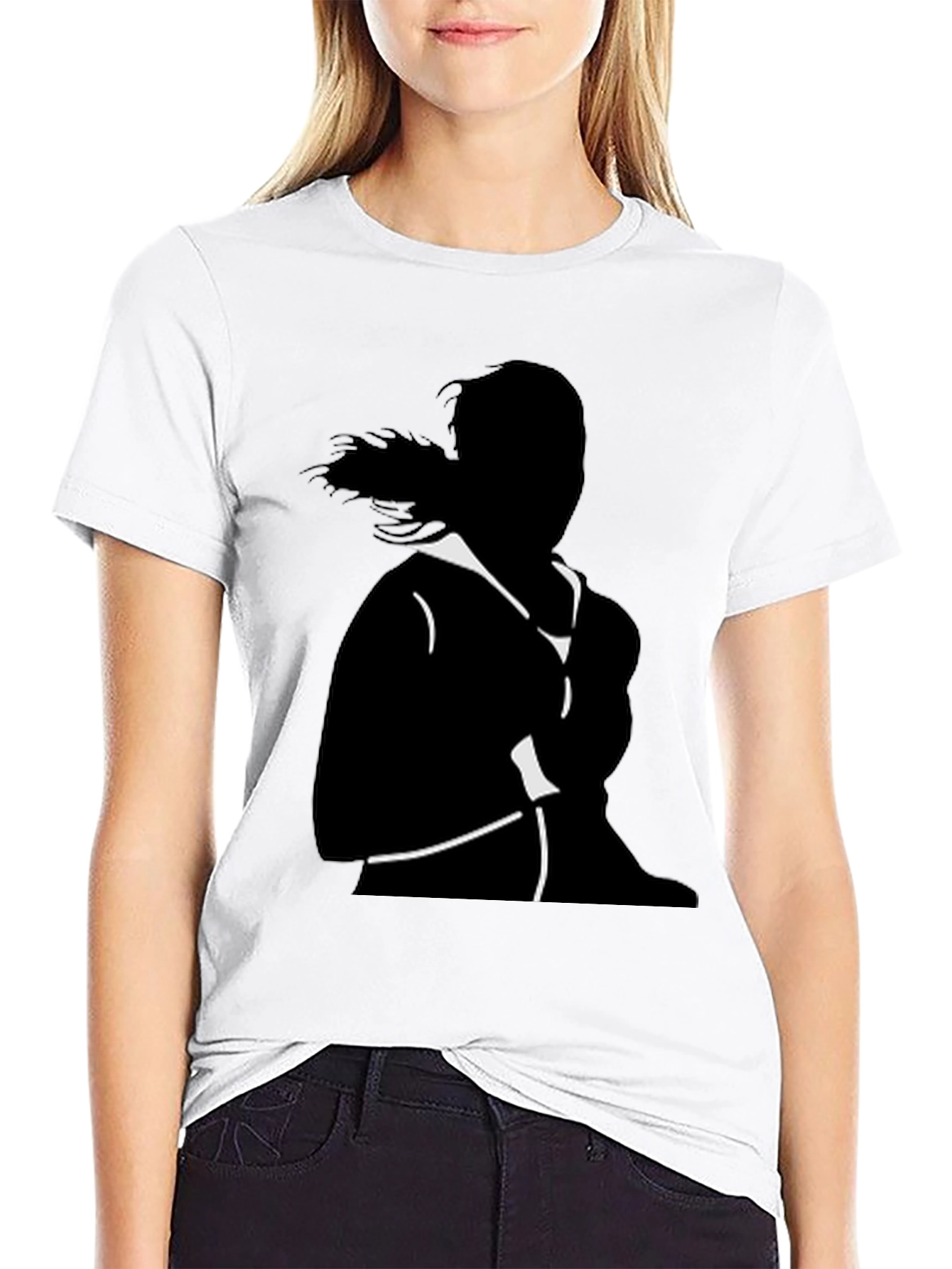 Black Silhouette Graphic Tee - Cool & Casual Style view 9