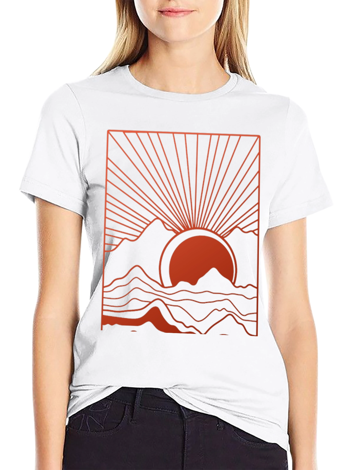 Black Sunset Graphic T-Shirt - Black view 9