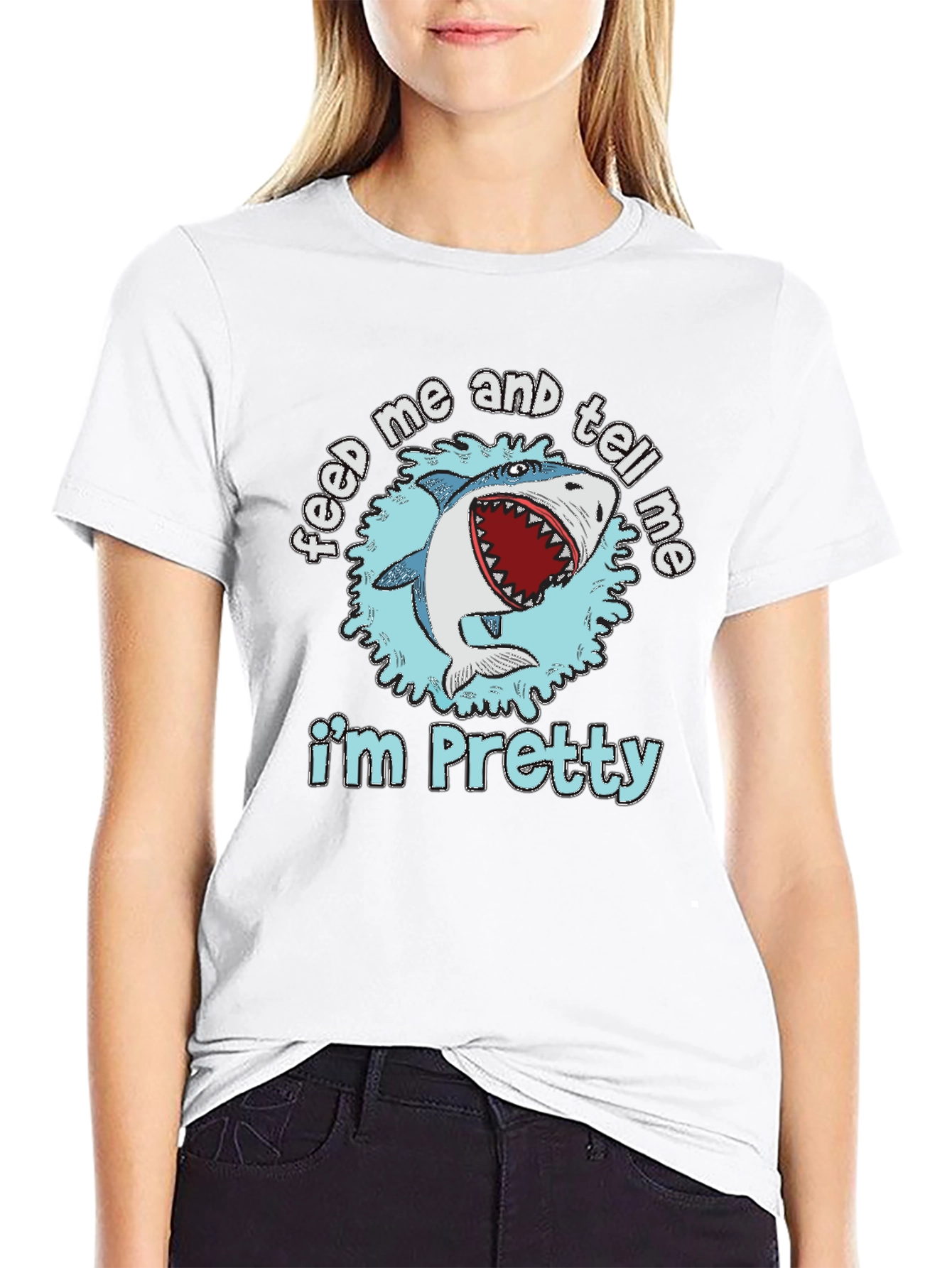 Black Feed Me and Tell Me I'm Pretty T-Shirt view 9