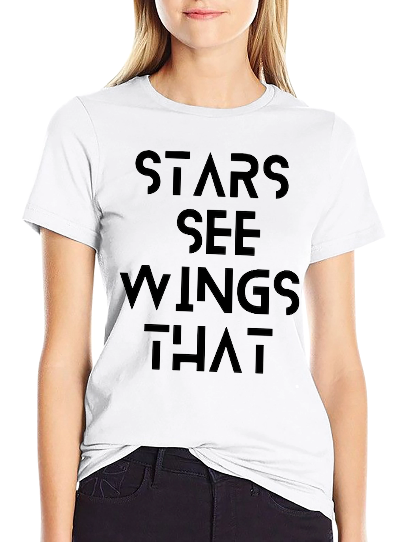 Black Stars See Wings That Graphic Tee view 9