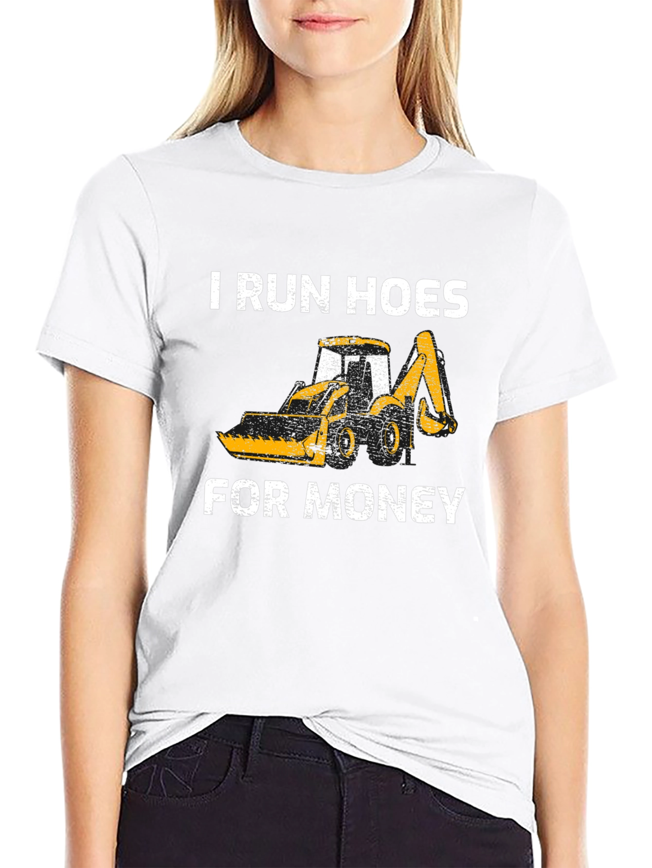 Black I Run Hoes For Money T-Shirt view 9