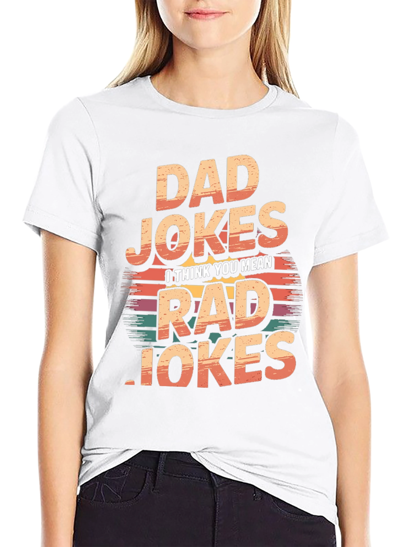 Black Dad Jokes Rad Jokes T-Shirt view 9