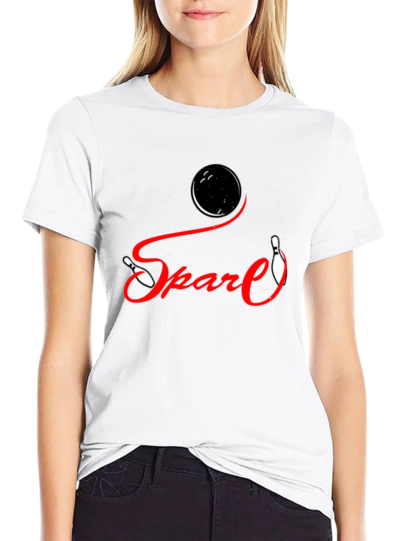 Black Spare Bowling Graphic T-Shirt - Strike Style! view 9