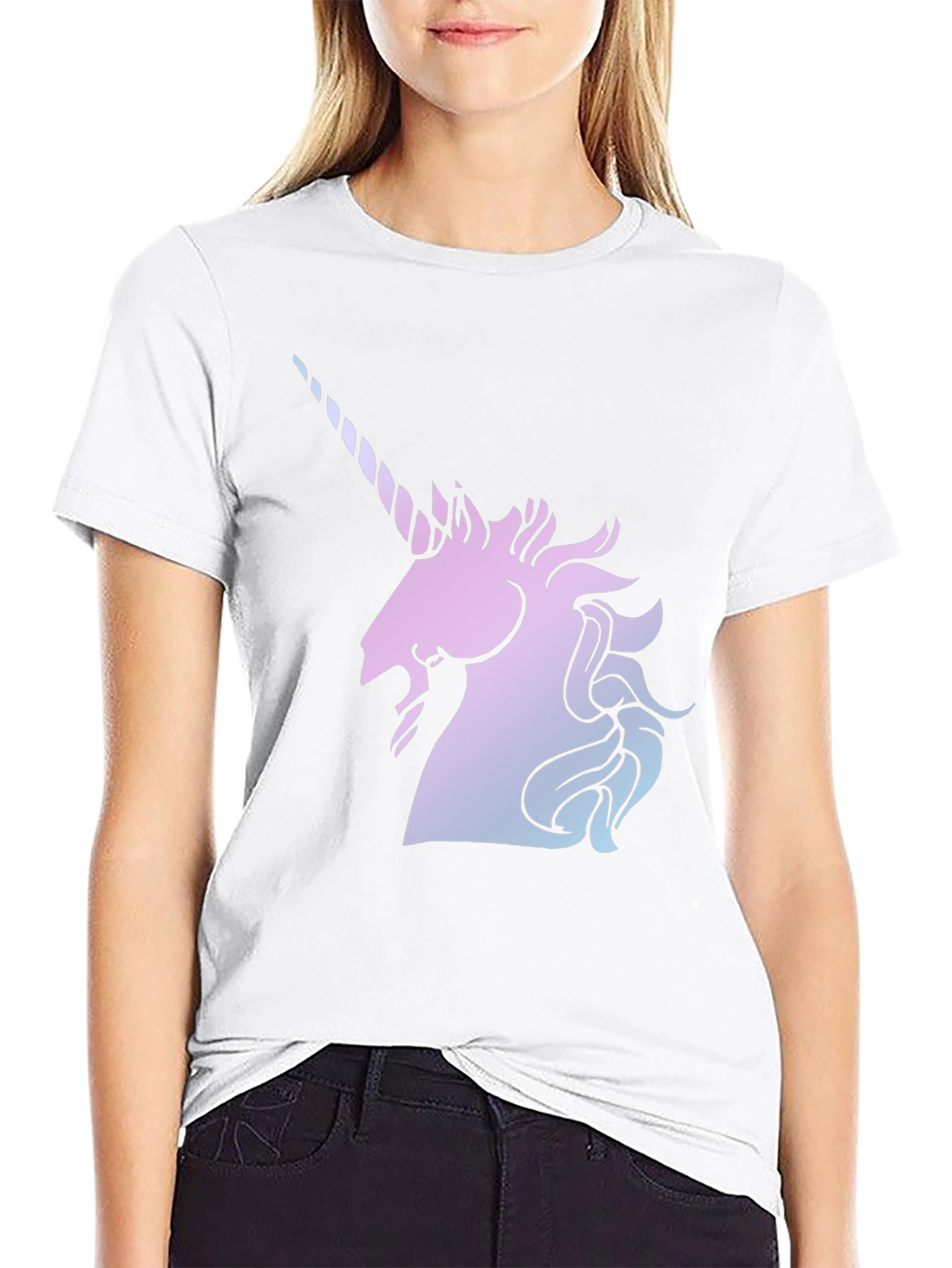 Black Unicorn Graphic Black T-Shirt view 9