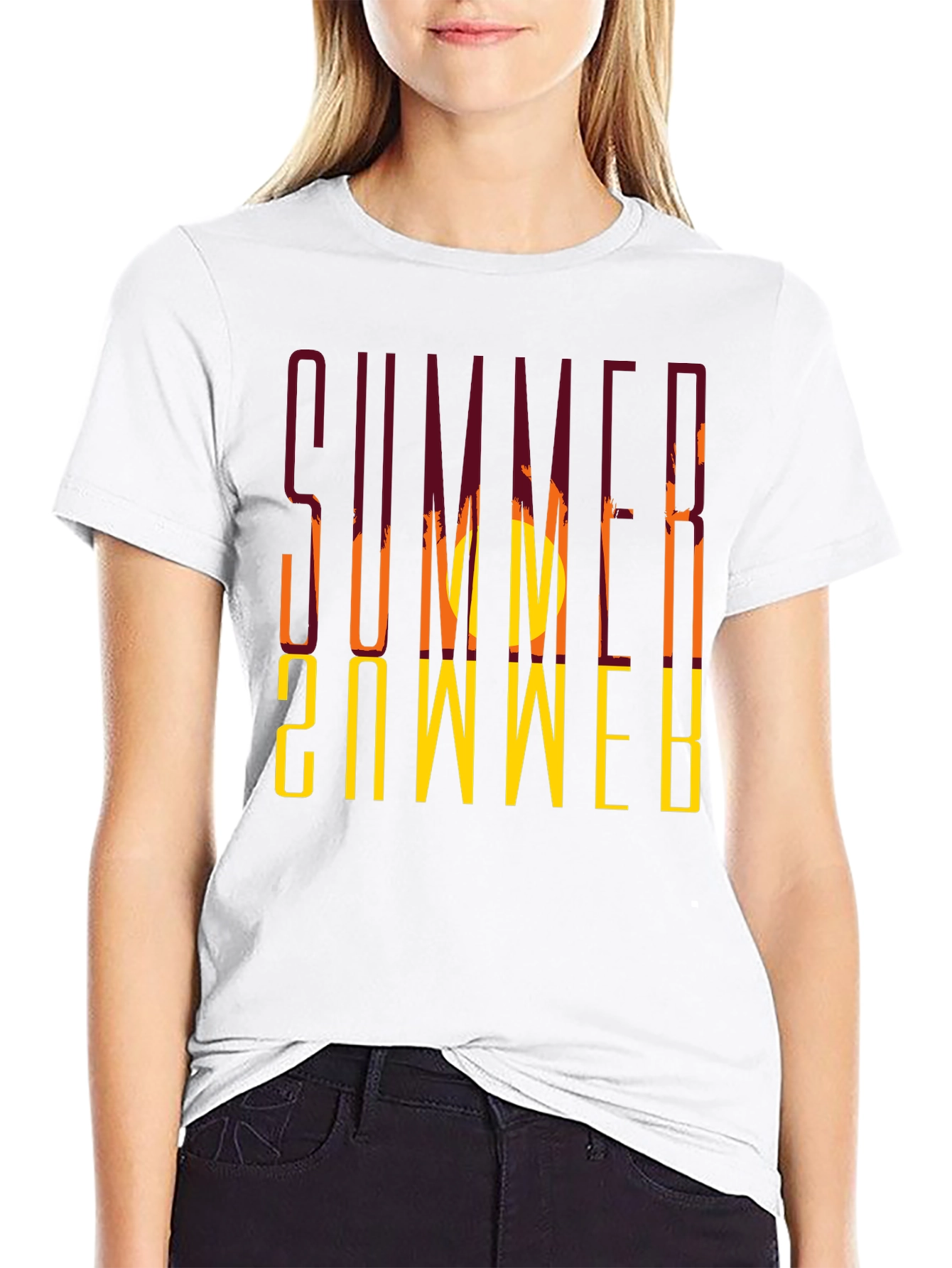 Black Summer Retro Graphic T-Shirt view 9