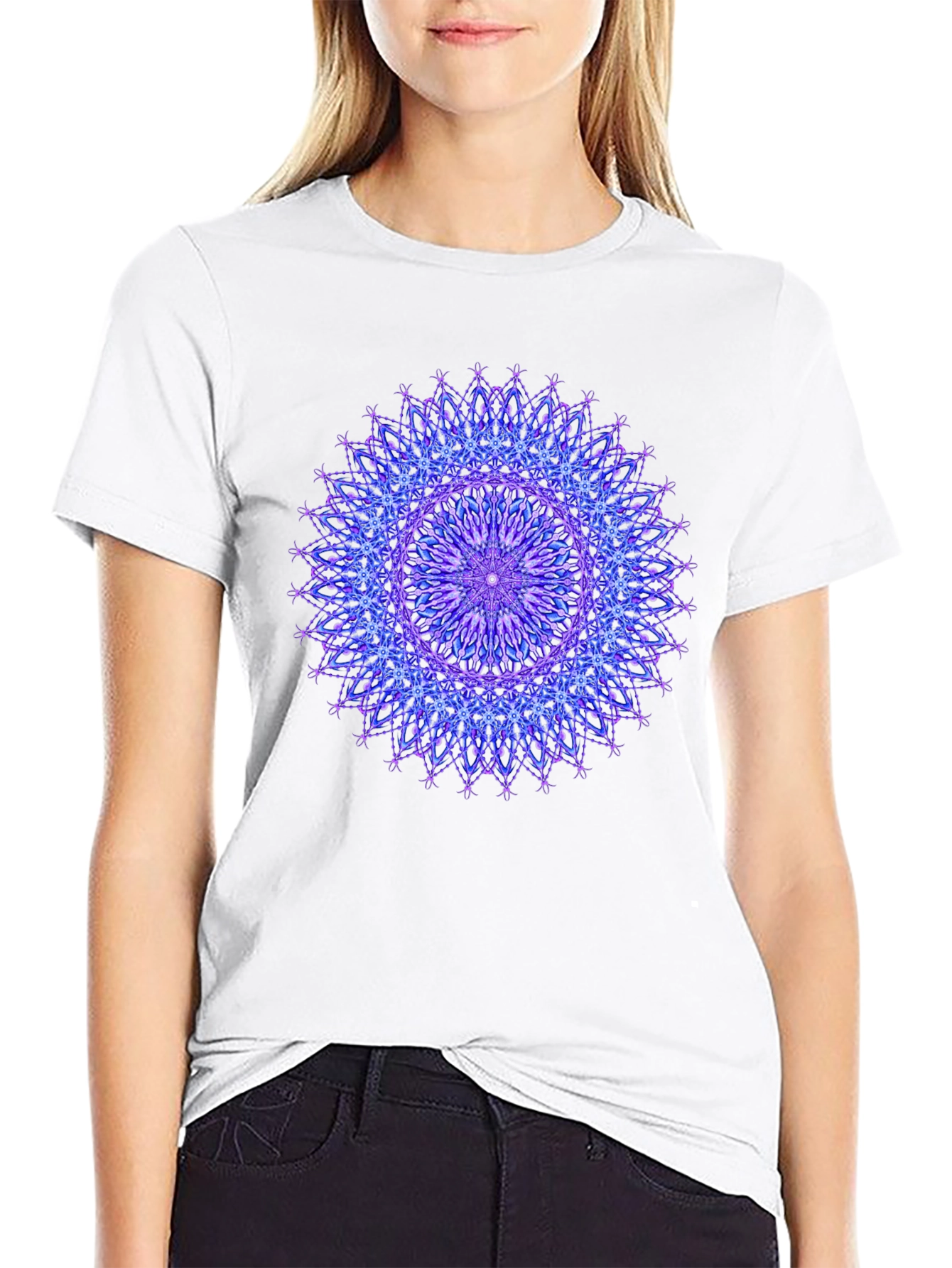 Black Mandala Graphic Tee view 9