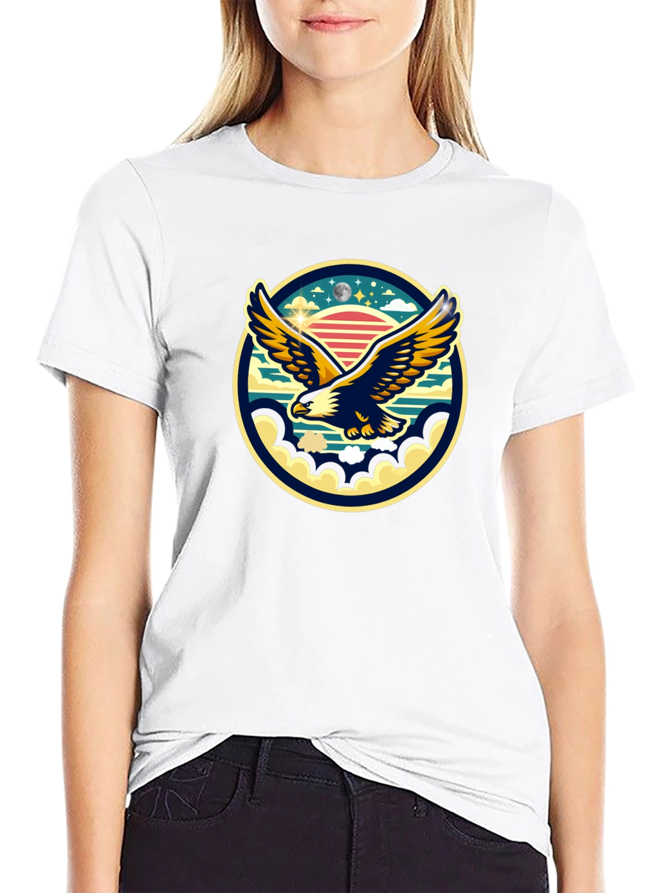 Black Eagle Graphic Tee - Retro Style view 9