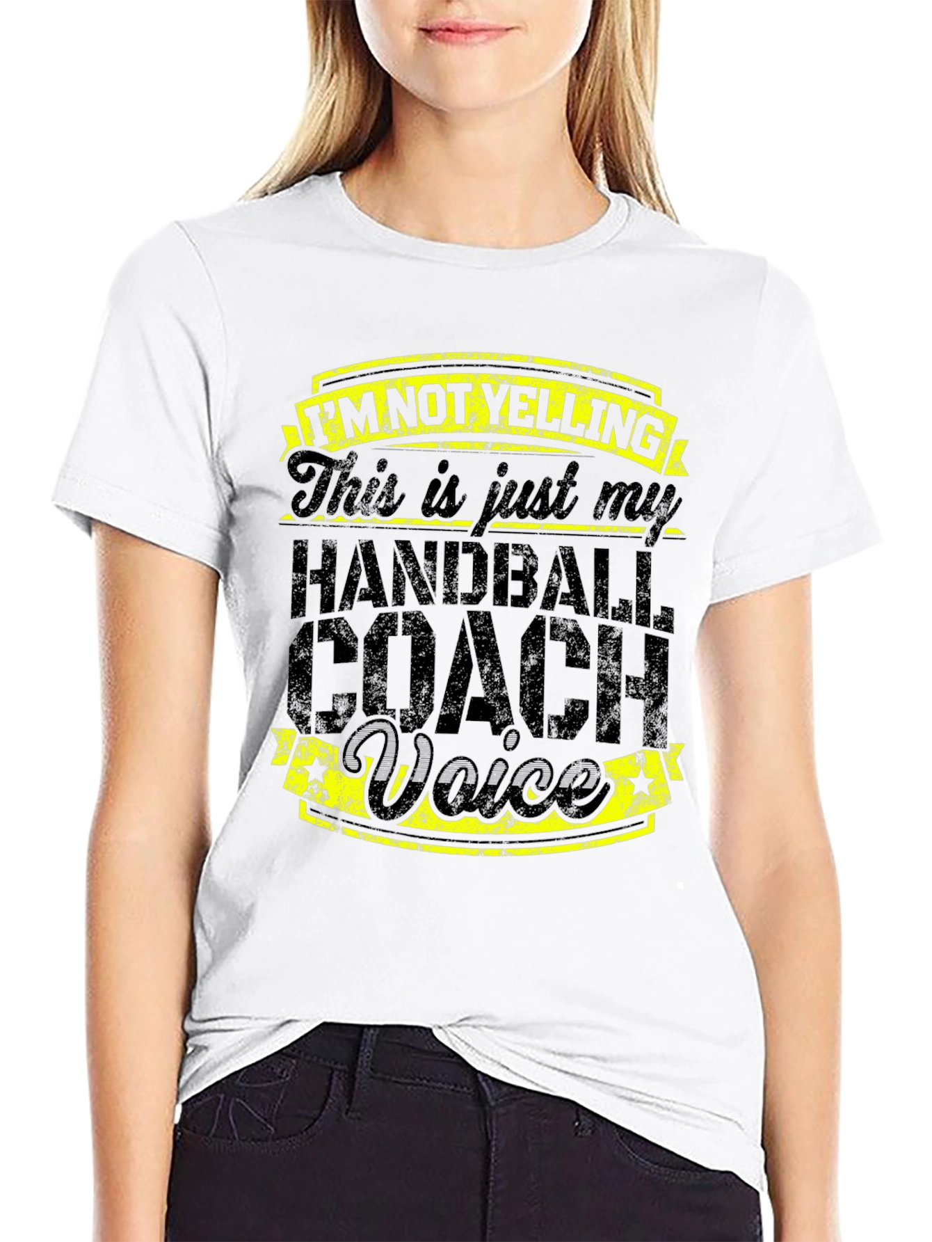 Black Handball Coach Voice T-Shirt - Funny Gift view 9
