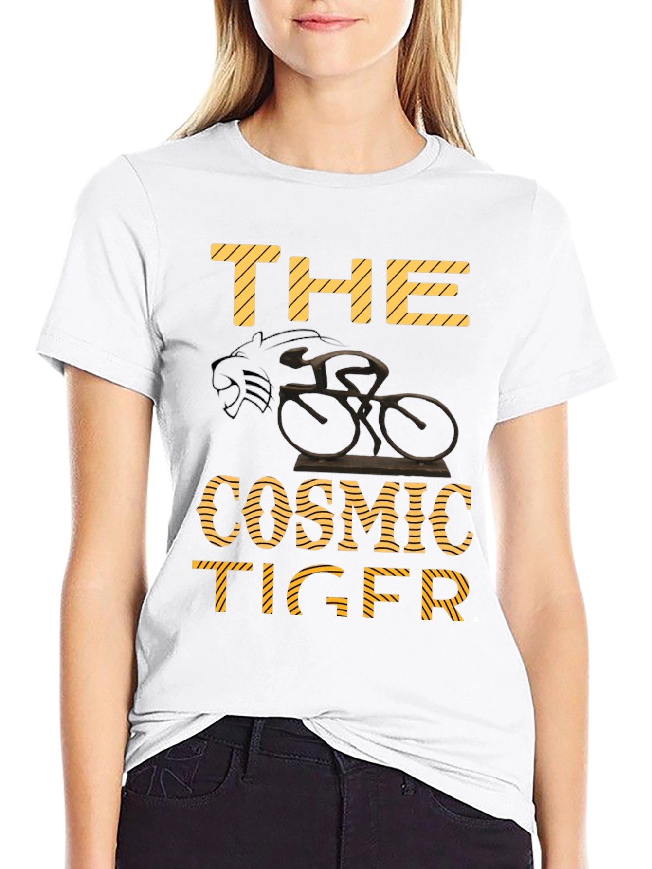 Black The Cosmic Tiger Black T-Shirt view 9