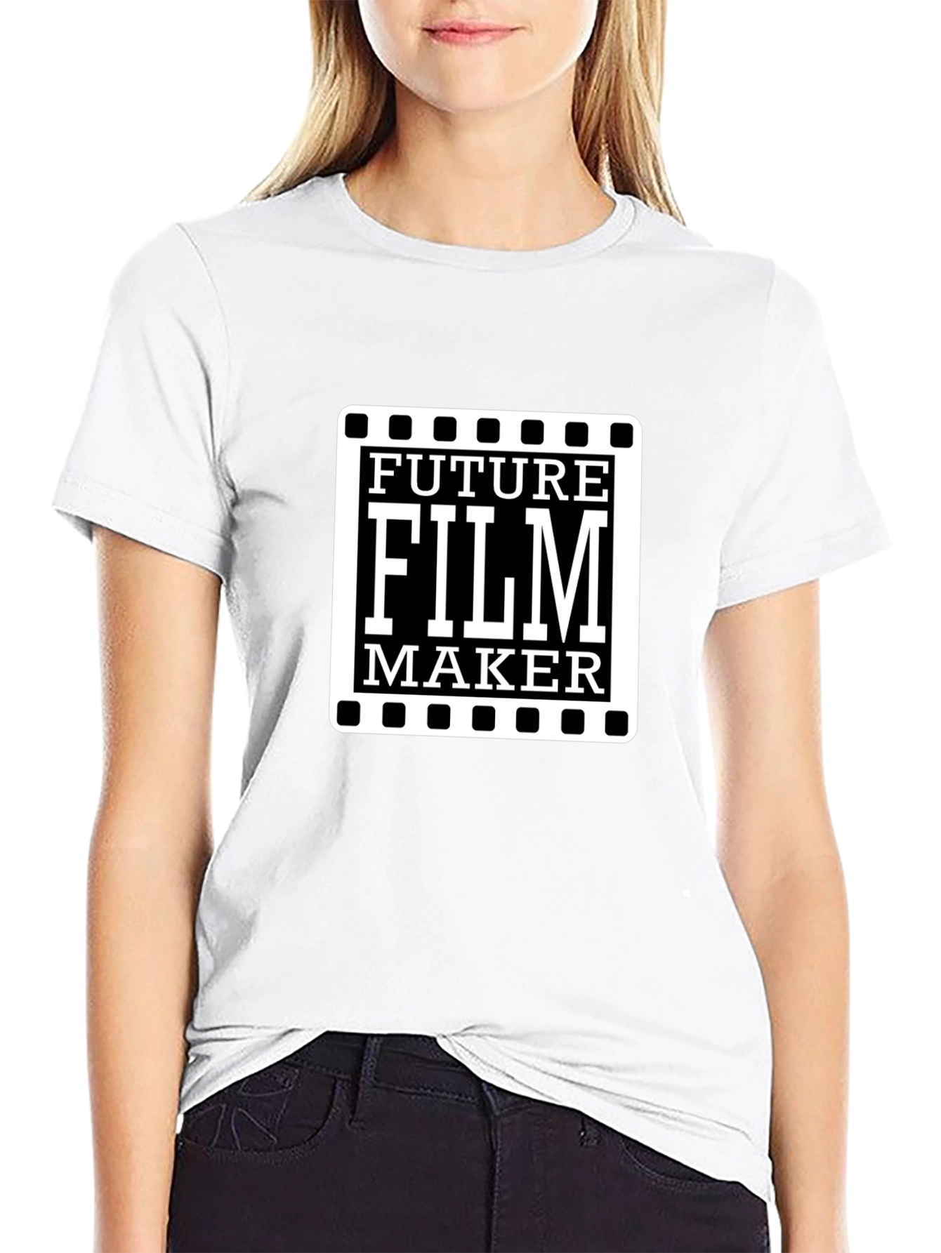 Black Future Film Maker Graphic Tee - Black T-Shirt view 9