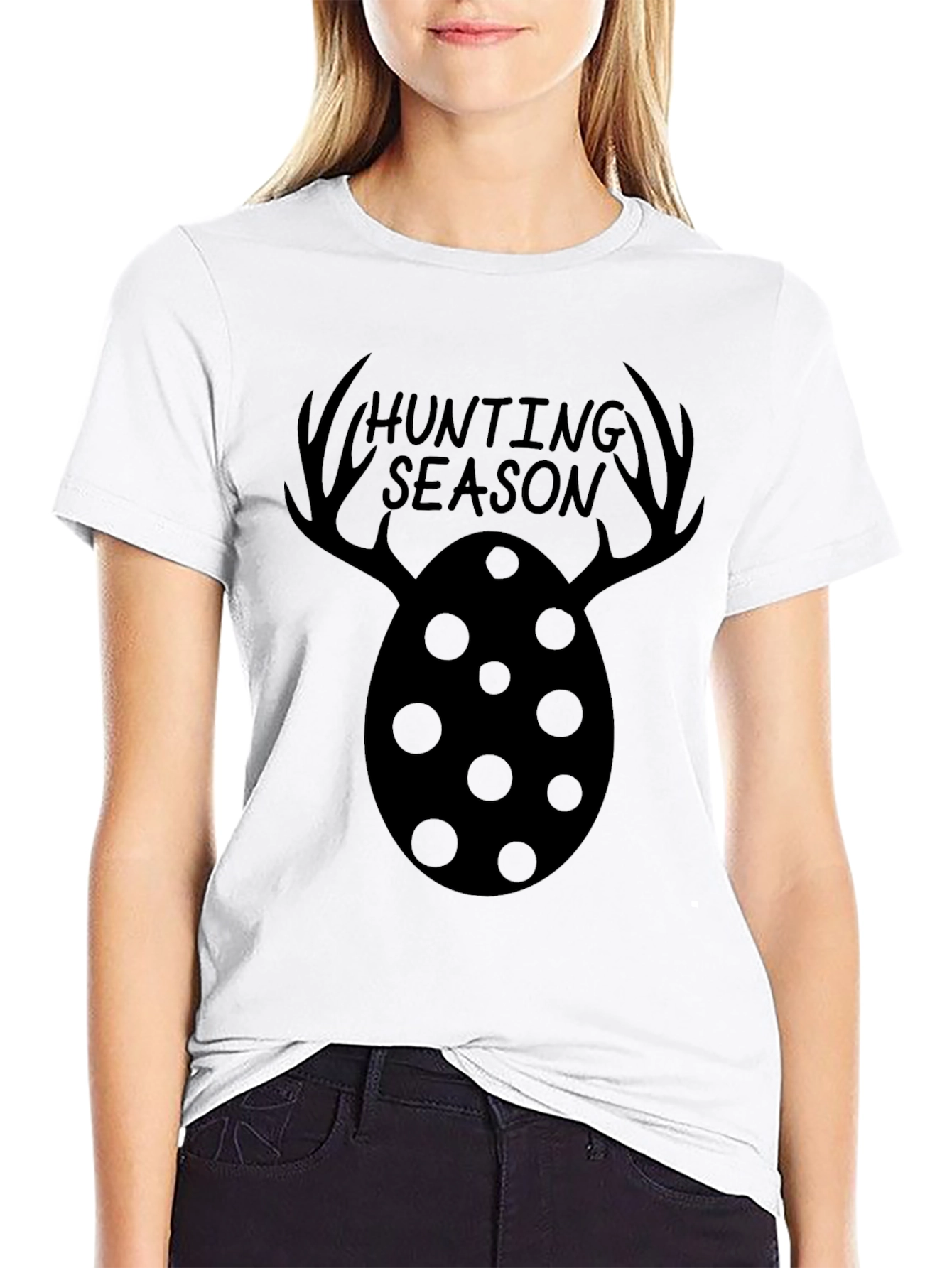 Black Hunting Season Easter Egg Graphic Tee view 9