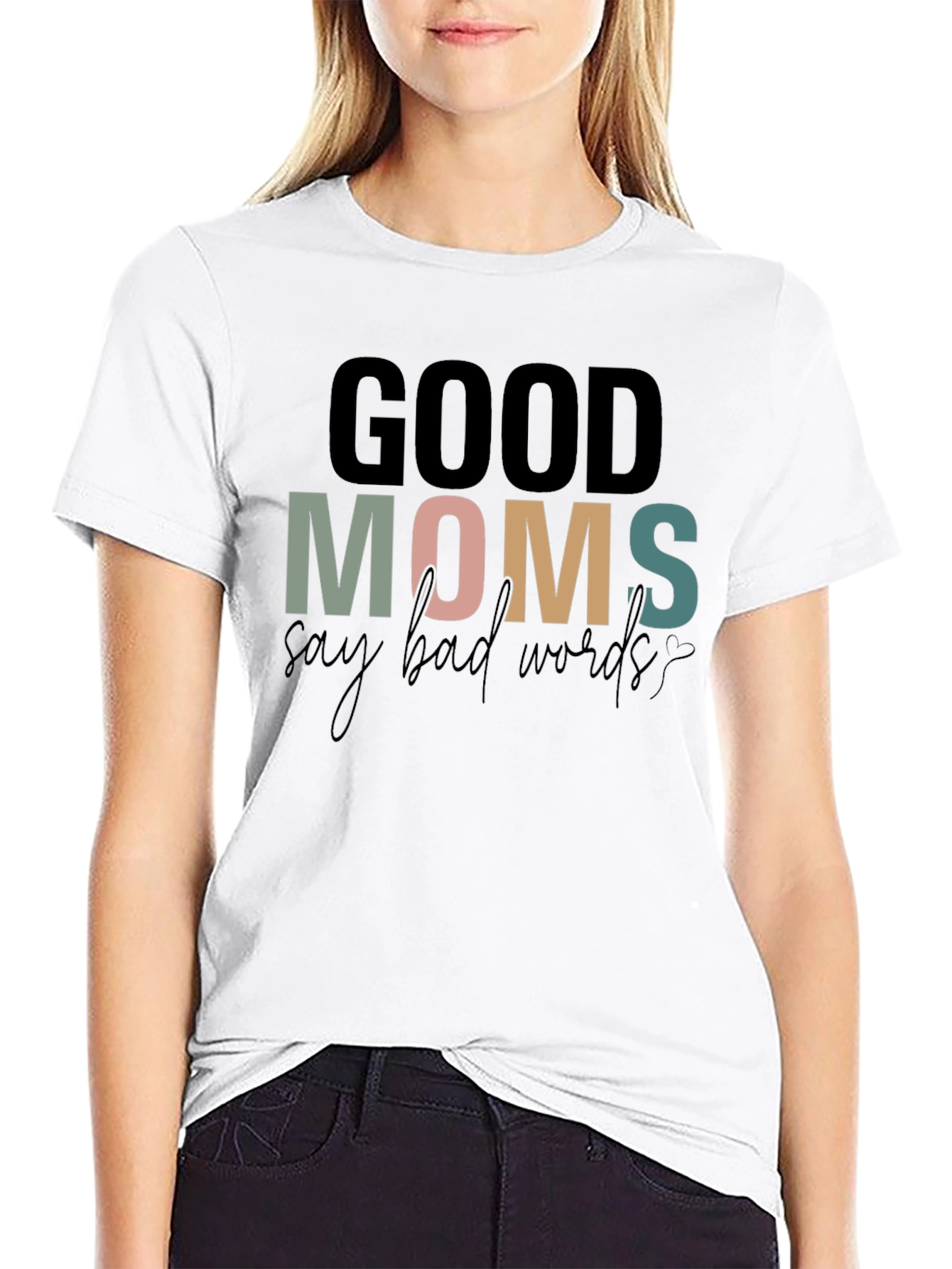 Black Good Moms T-Shirt view 9