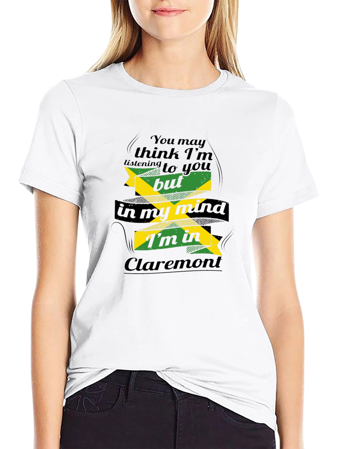 Black Claremont Mind T-Shirt: Jamaican Style view 9