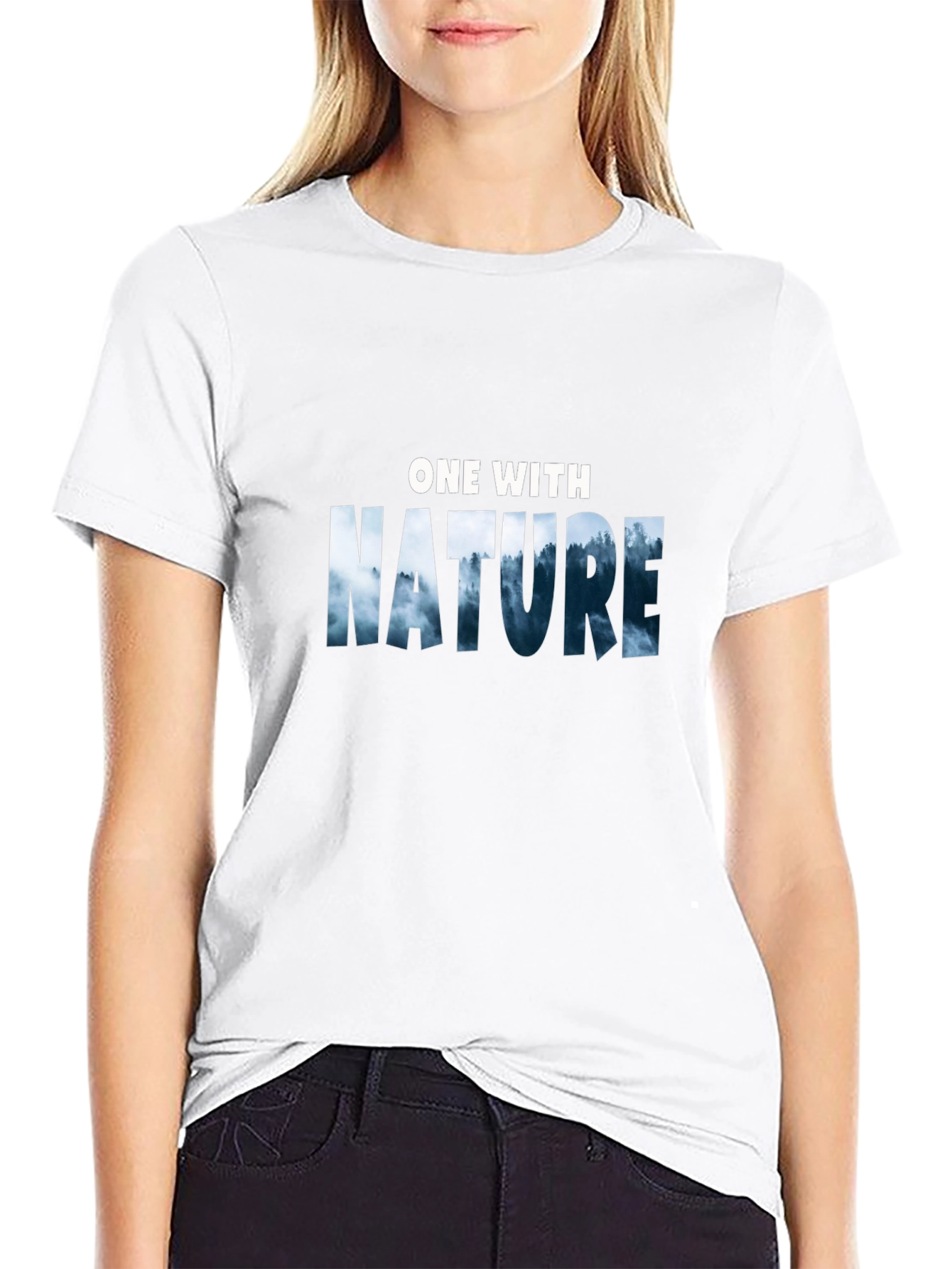 Black One With Nature Graphic T-Shirt - Black view 9