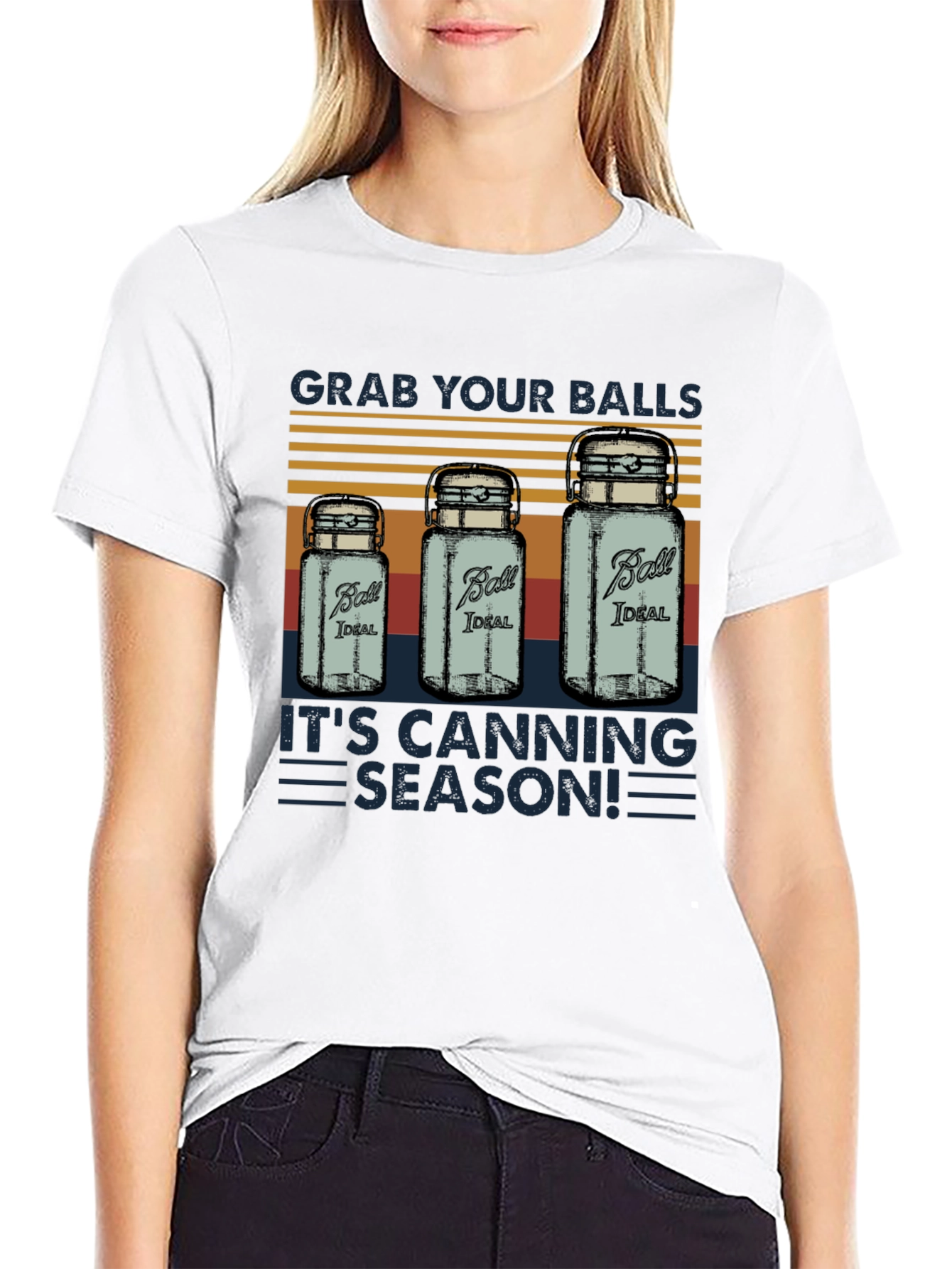 Black Grab Your Balls Canning Season T-Shirt view 9
