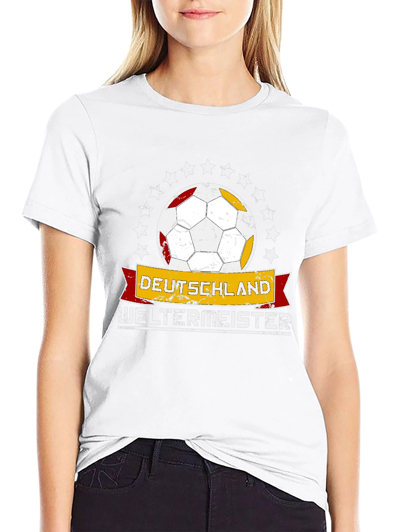 Black Deutschland Weltmeister Soccer T-Shirt view 9