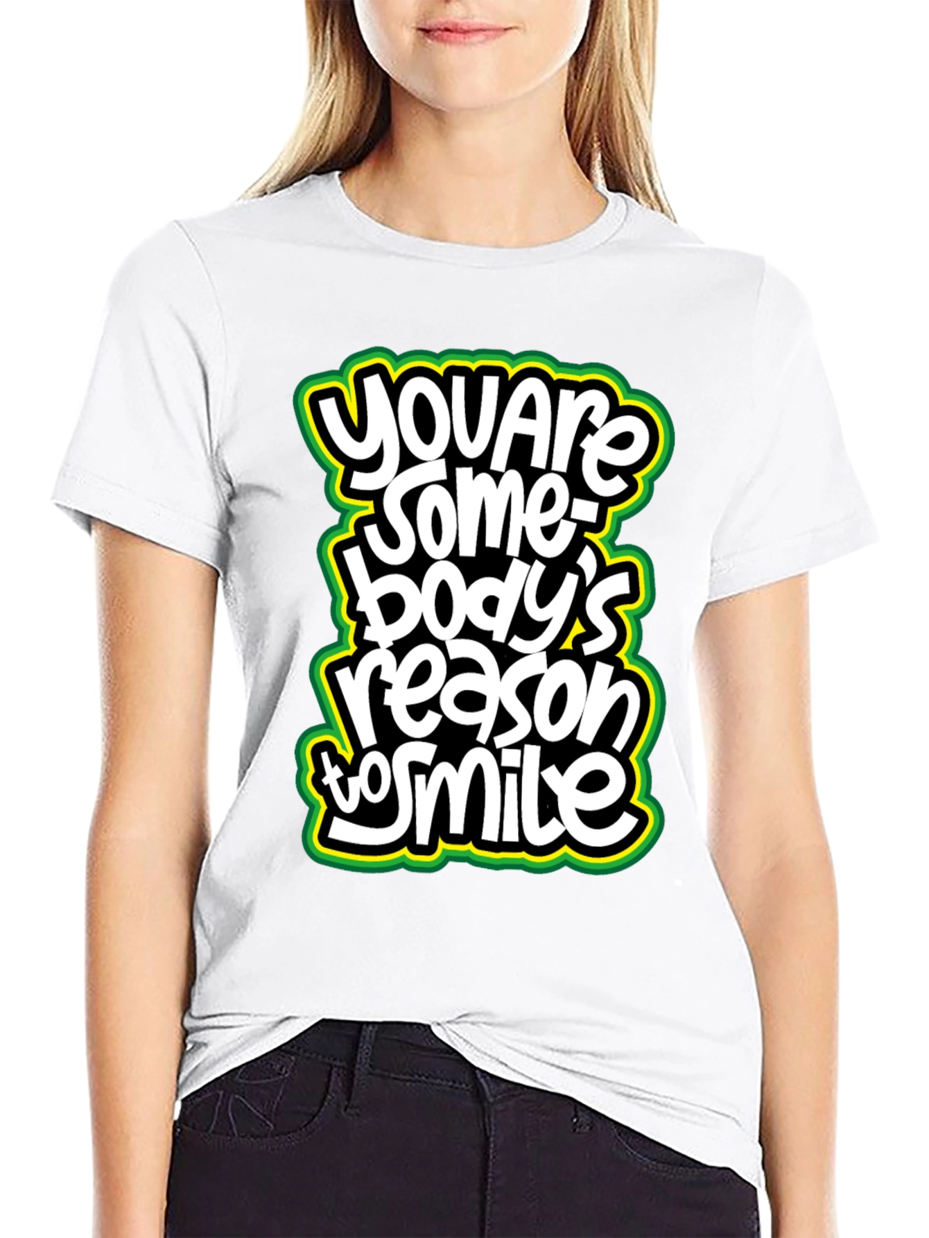 Black You Are Somebody's Reason to Smile Graphic Tee view 9