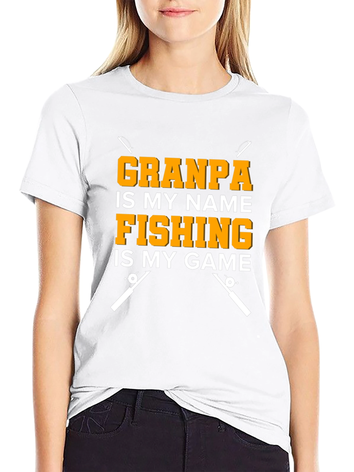 Black Grandpa Fishing T-Shirt - Novelty Fisherman Tee view 9