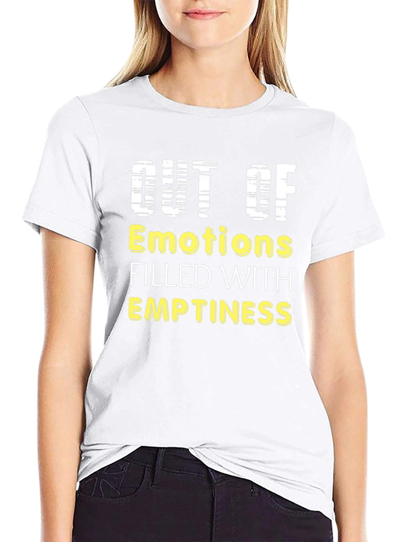 Black Out of Emotions T-Shirt - Expressive Graphic Tee view 9