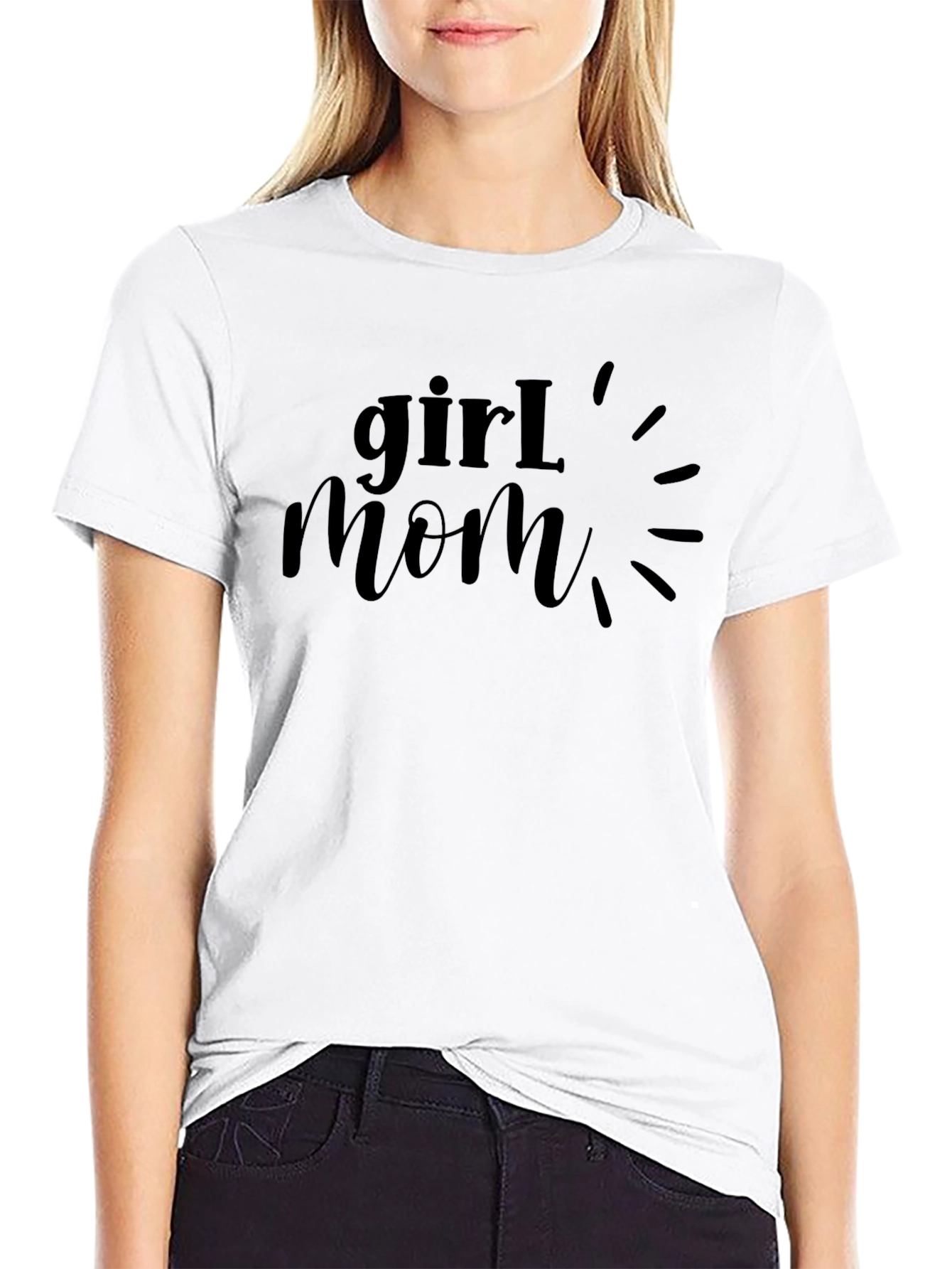 Black Girl Mom Graphic Tee - Black T-Shirt view 9