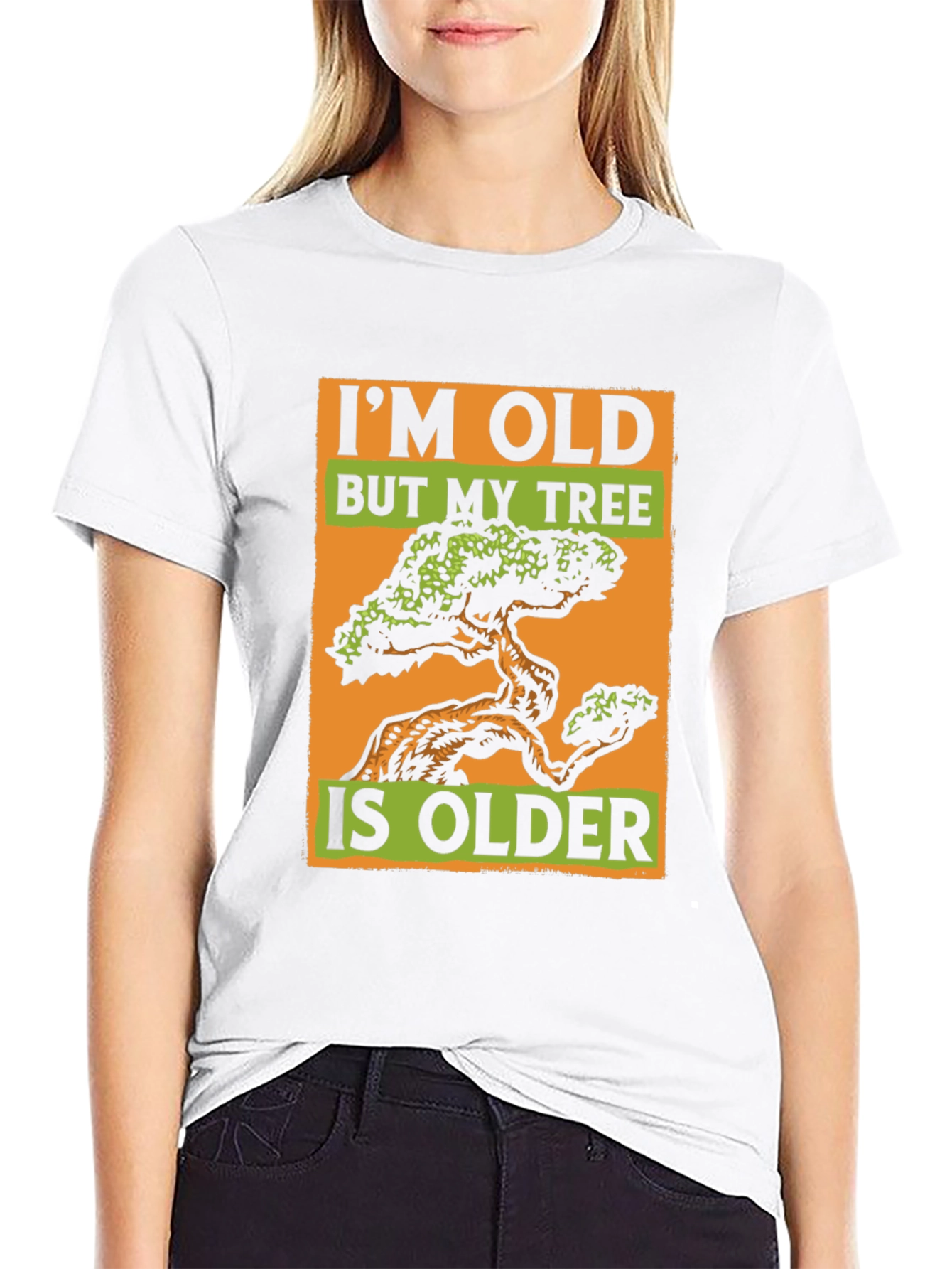 Black Funny I'm Old But My Tree is Older Black T-Shirt view 9