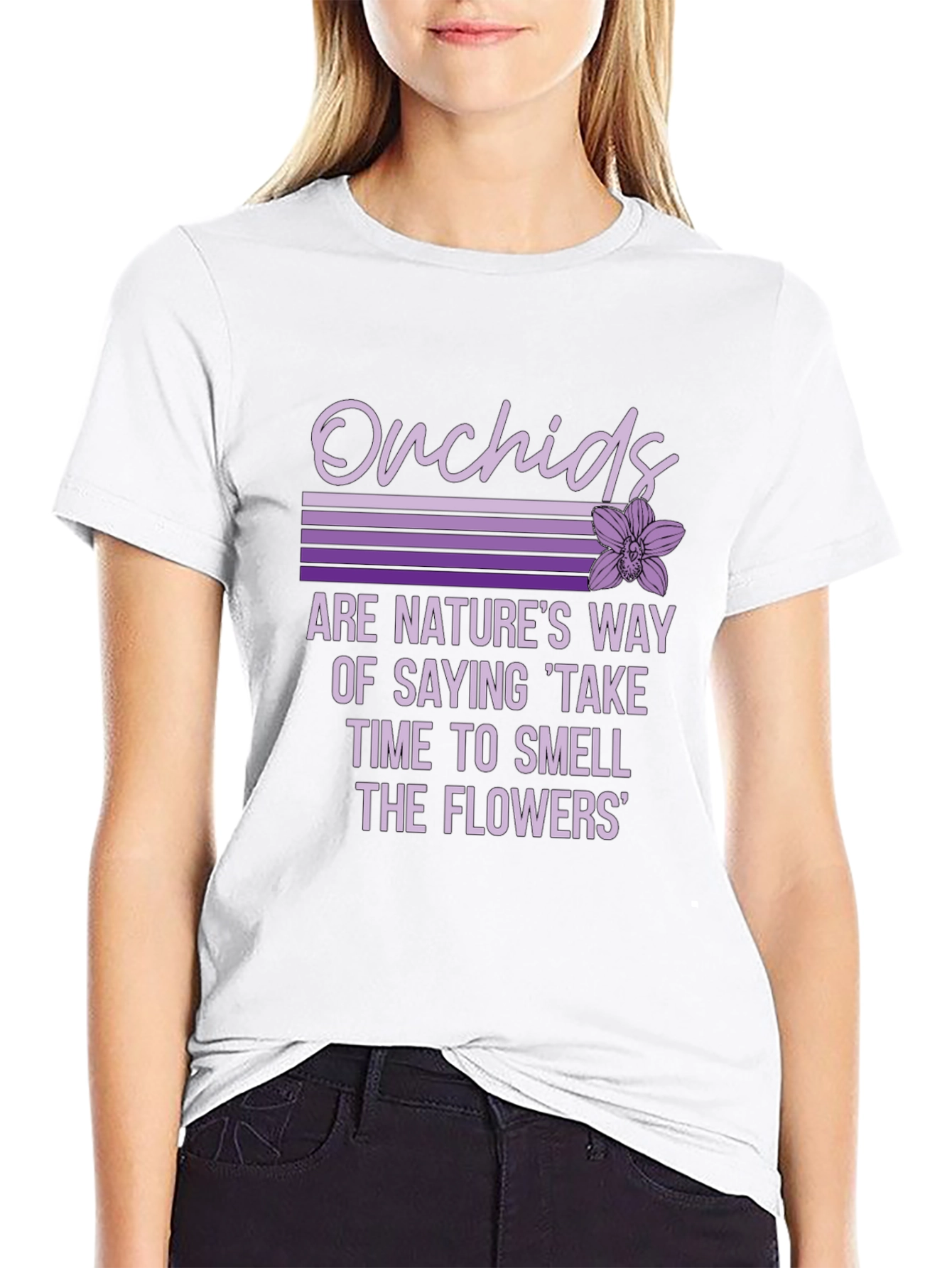 Black Orchids Nature's Way Graphic T-Shirt view 9