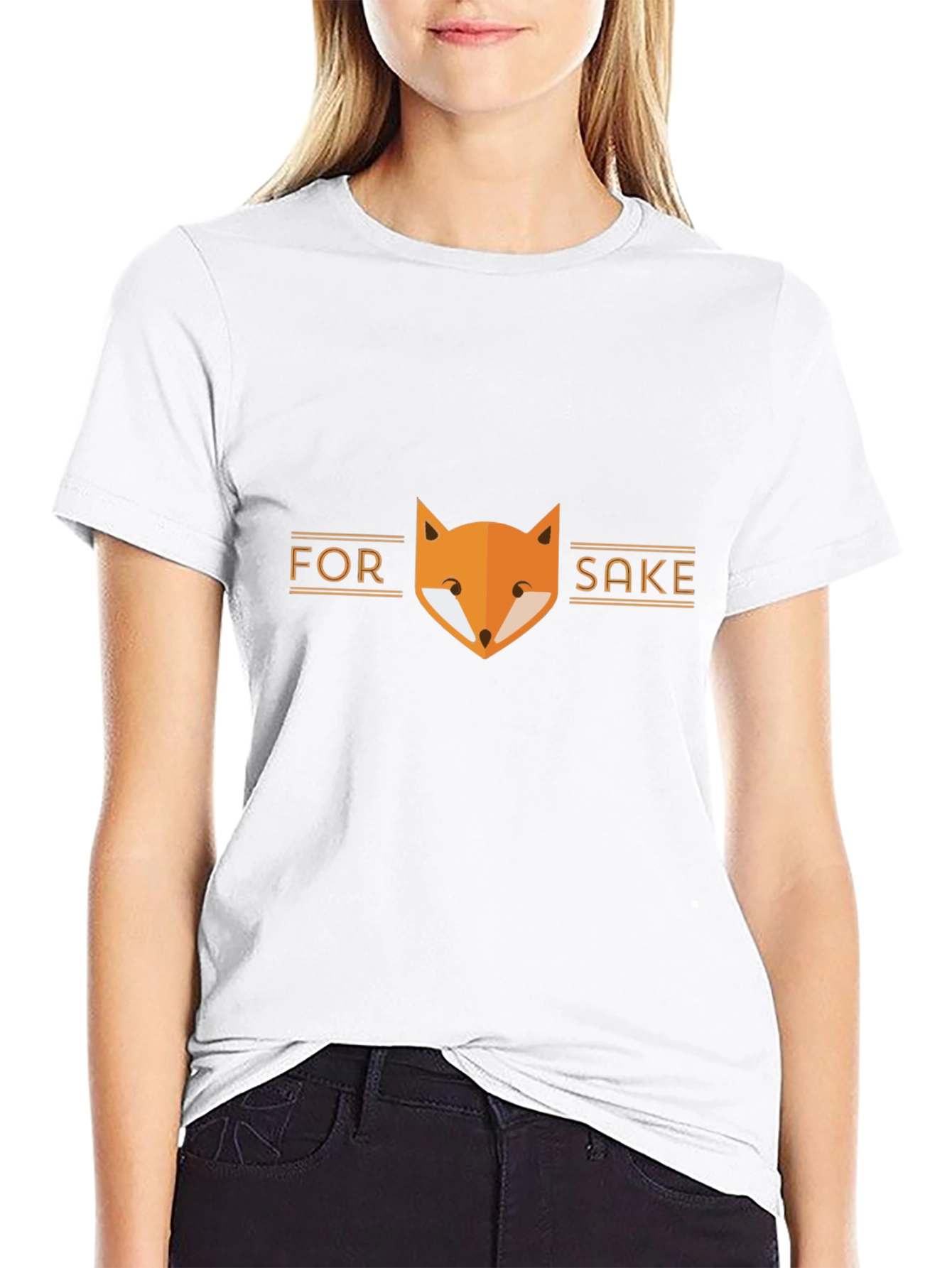 Black For Fox Sake T-Shirt - Black Graphic Tee view 9