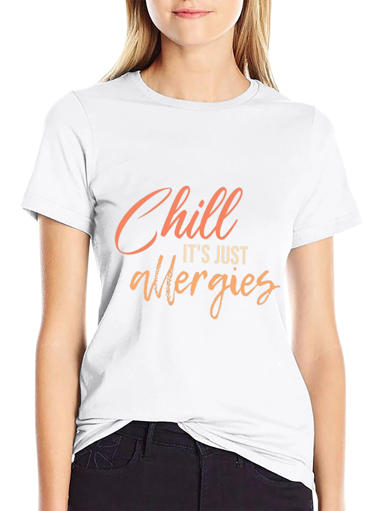 Black Chill, It's Just Allergies - Unisex T-Shirt view 9