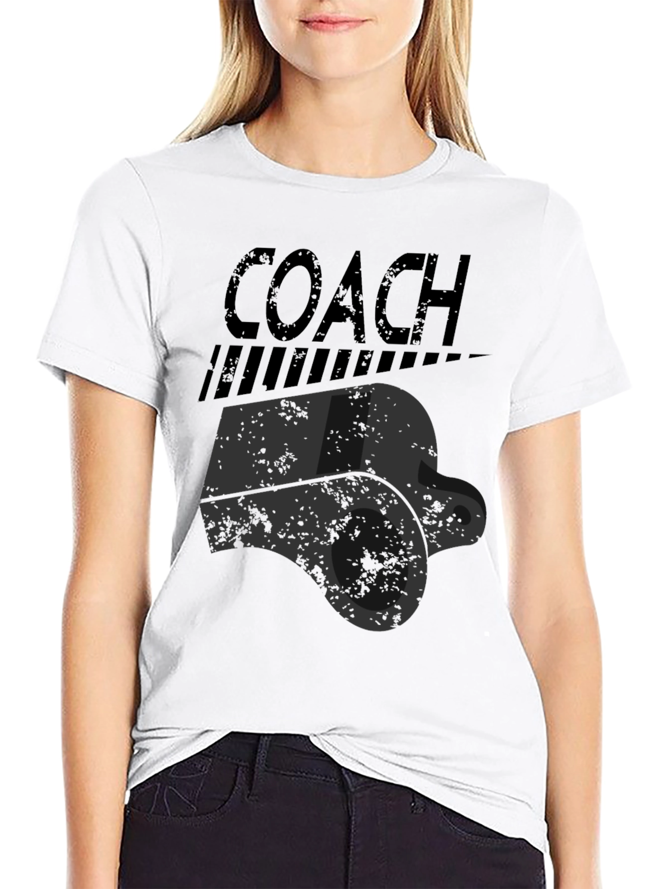 Coach Whistle Graphic T-Shirt - Sports Fan Apparel - 9